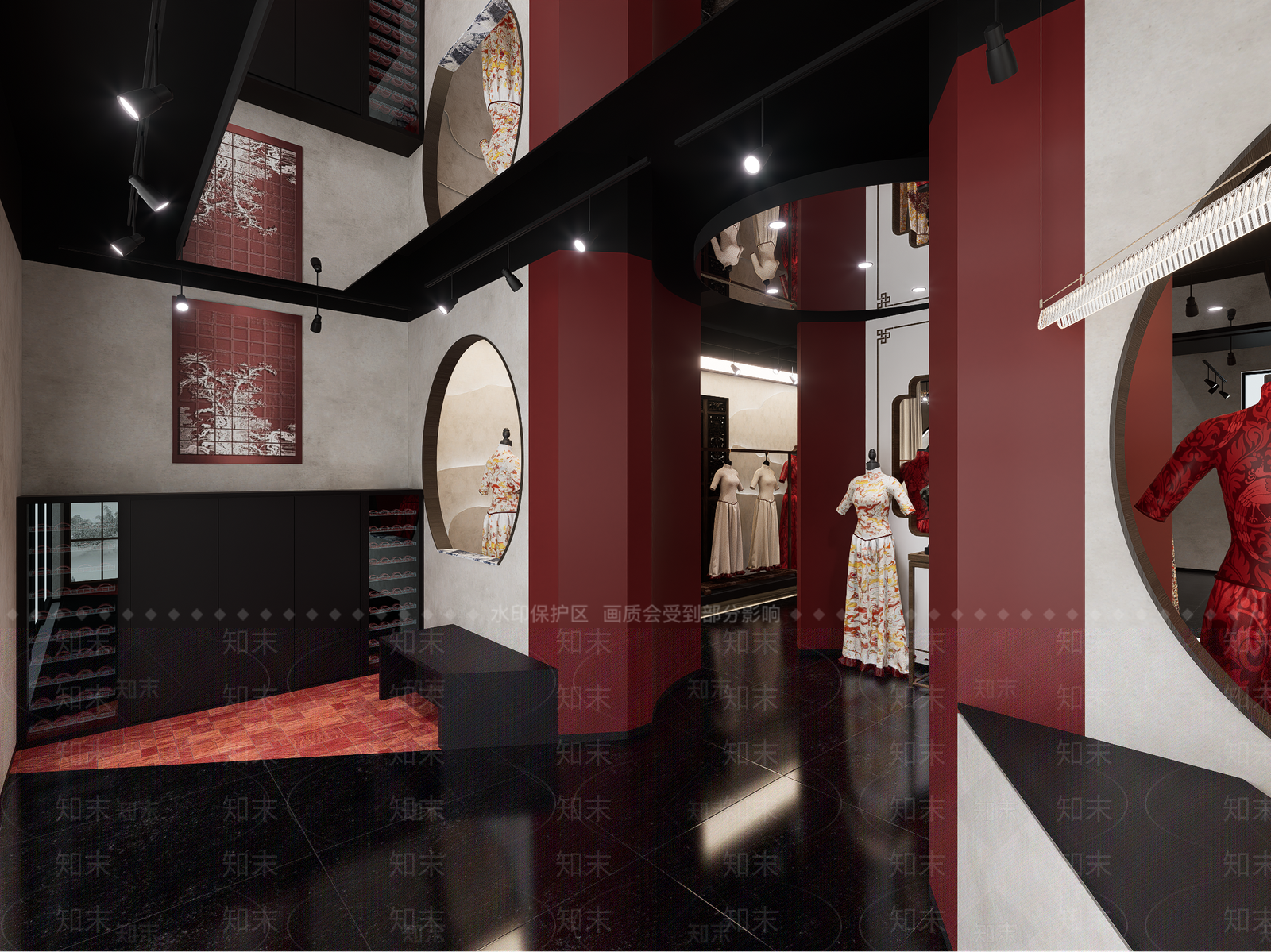 新中式中式婚纱摄影店SU模型下载【ID:1180524662】