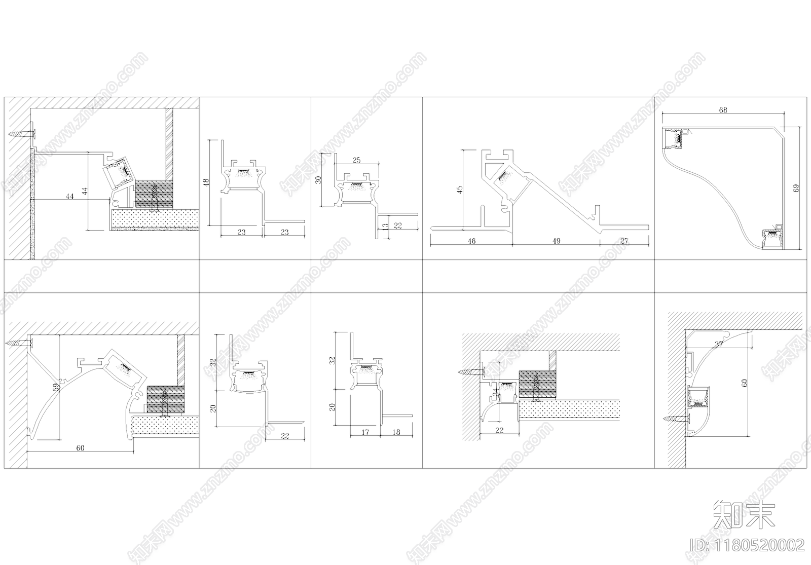 灯具图库施工图下载【ID:1180520002】