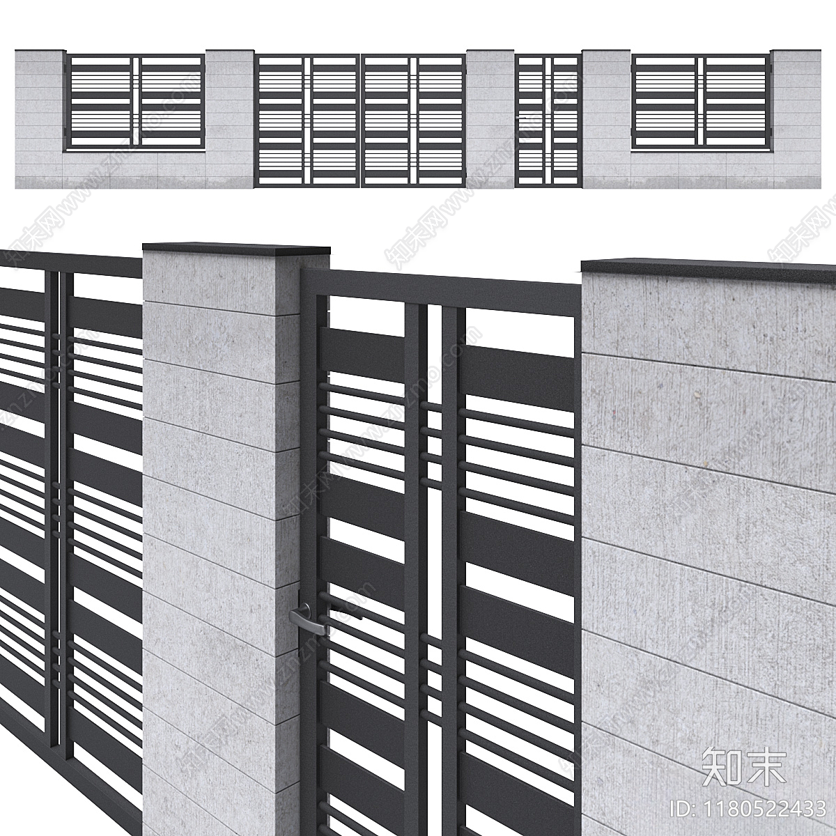 现代栏杆3D模型下载【ID:1180522433】