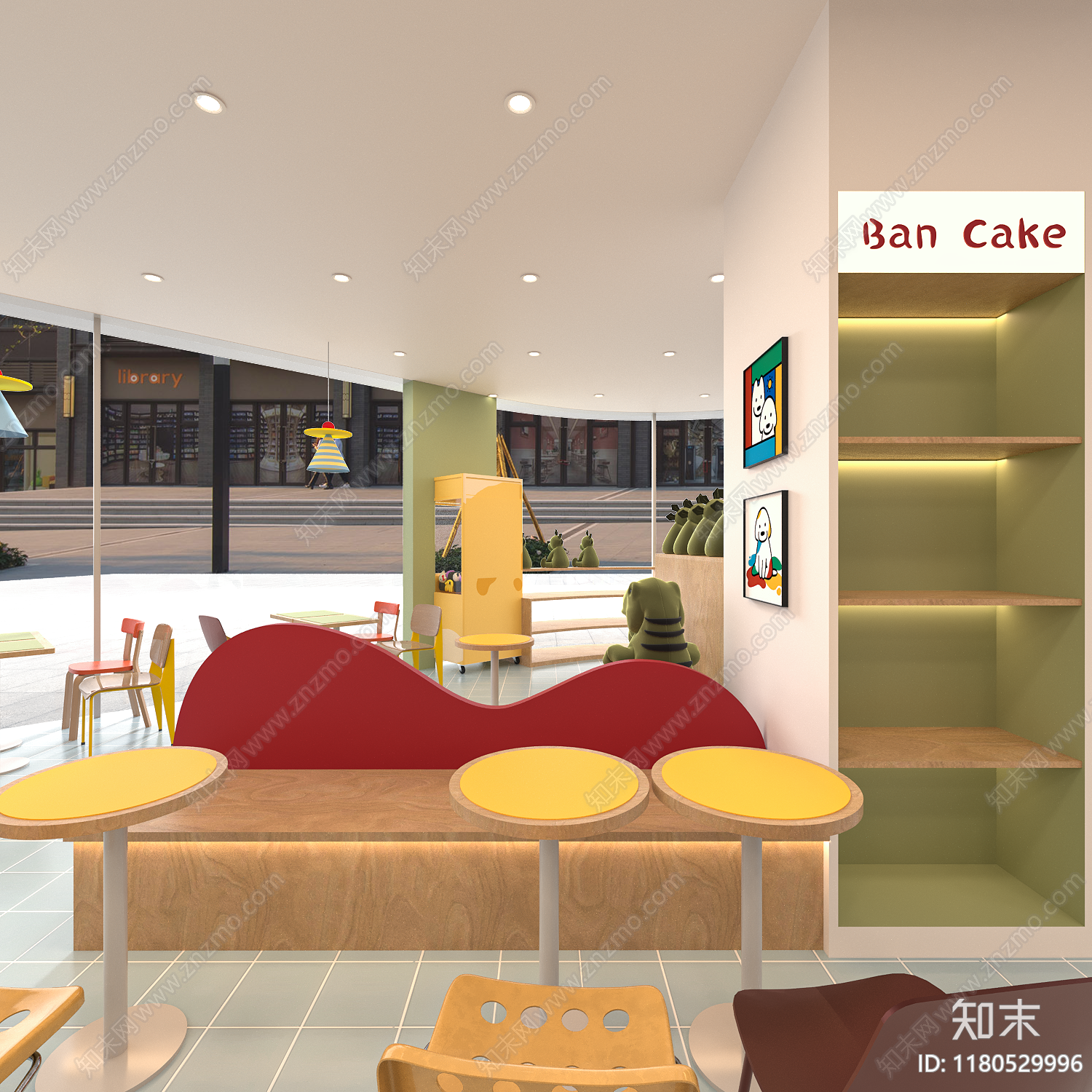 奶油简约奶茶店3D模型下载【ID:1180529996】