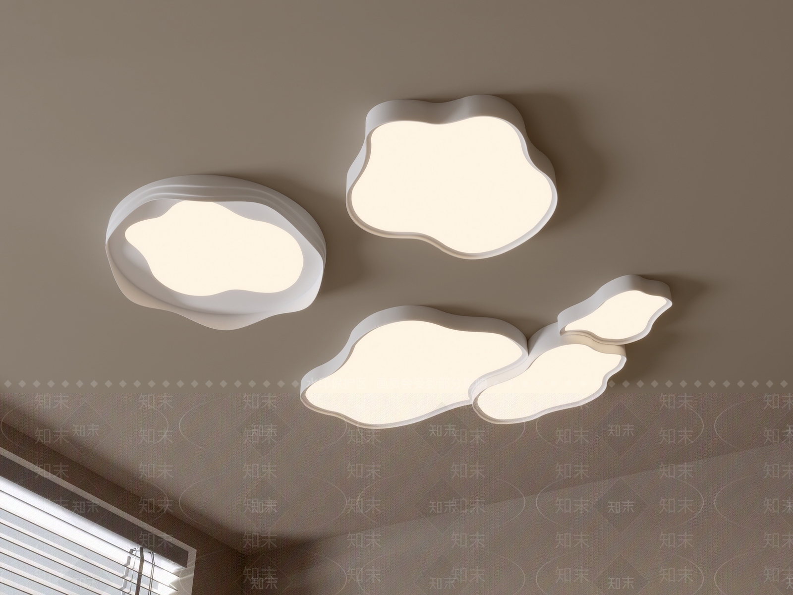 现代轻奢吸顶灯3D模型下载【ID:1180532031】