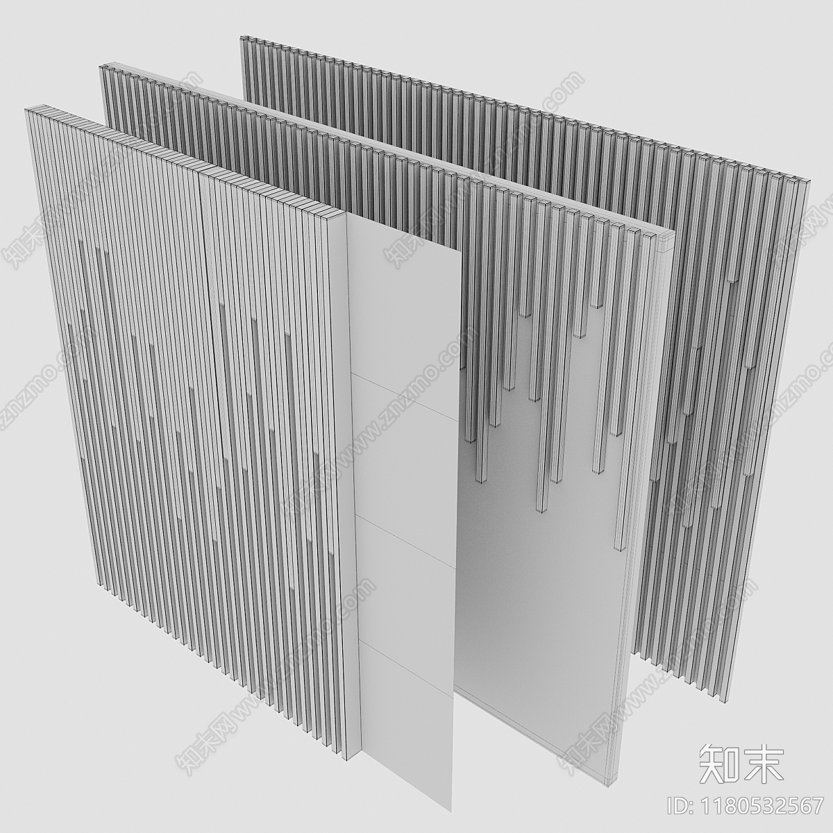 现代侘寂背景墙3D模型下载【ID:1180532567】