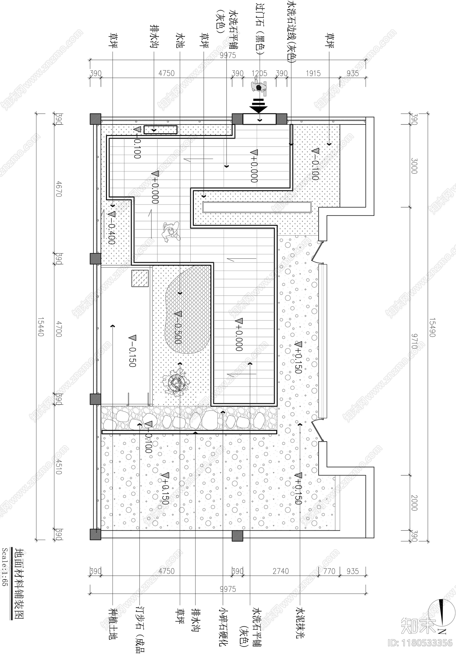 现代庭院施工图下载【ID:1180533356】