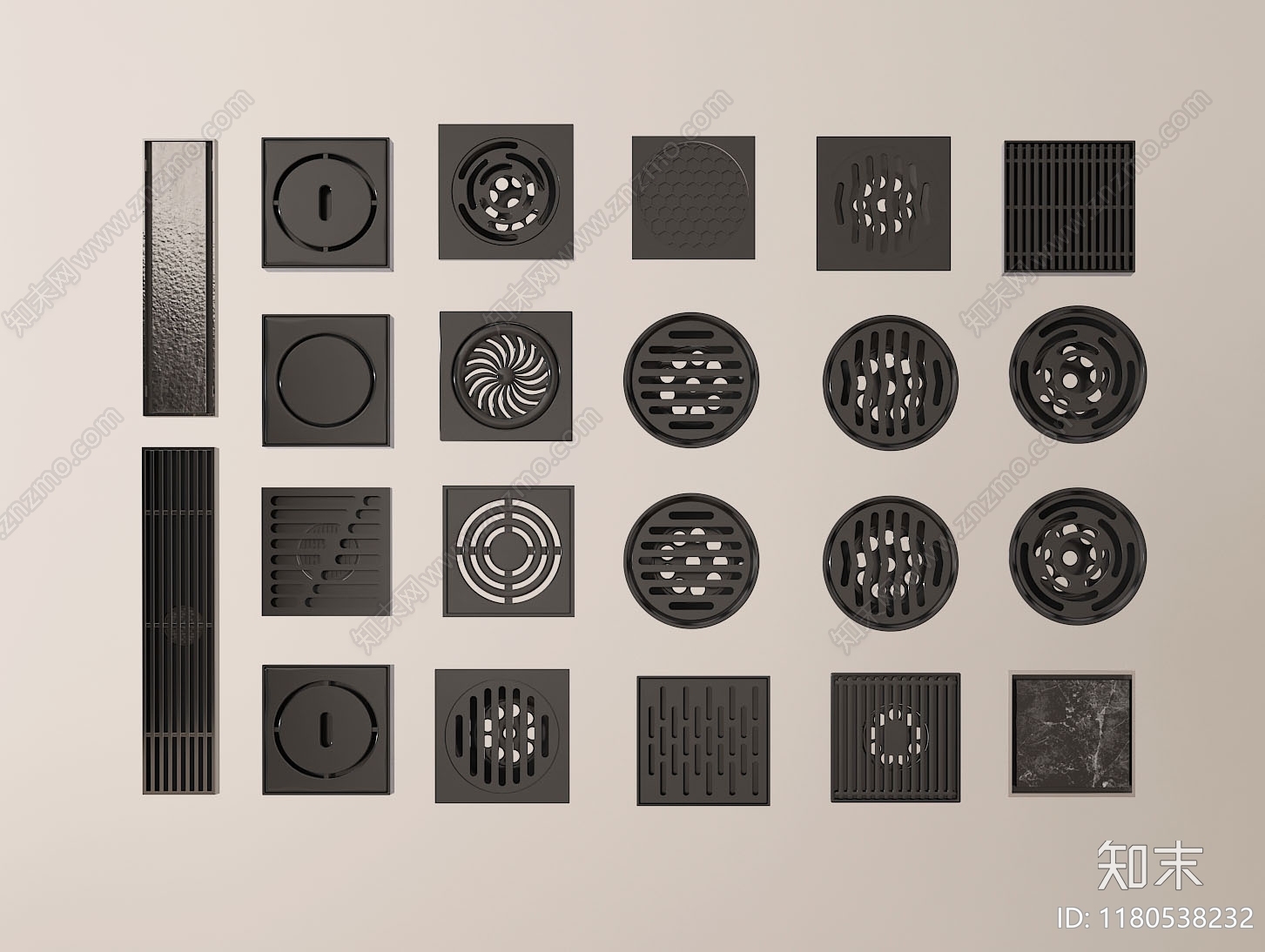 地漏3D模型下载【ID:1180538232】