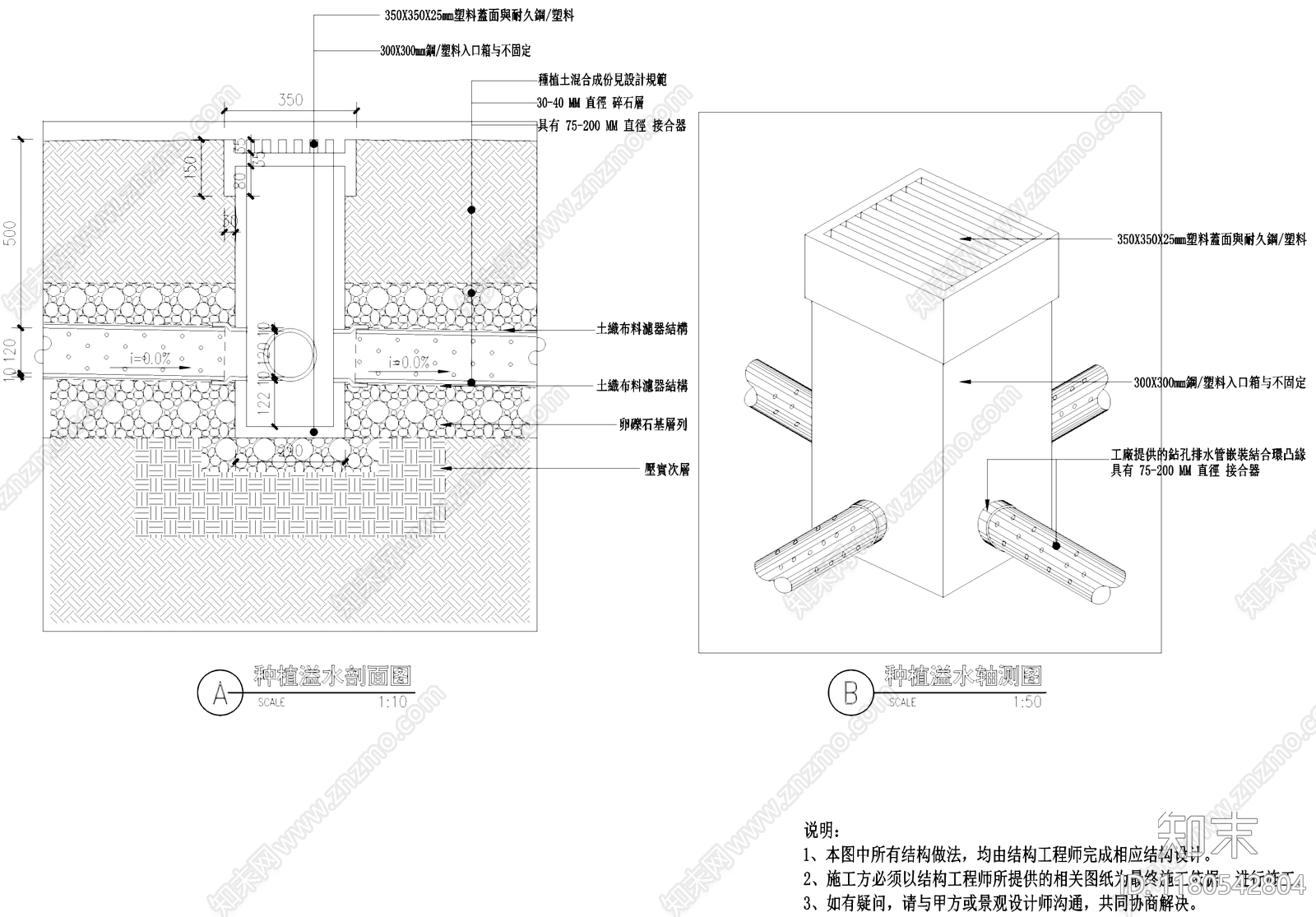 给排水节点详图cad施工图下载【ID:1180542804】