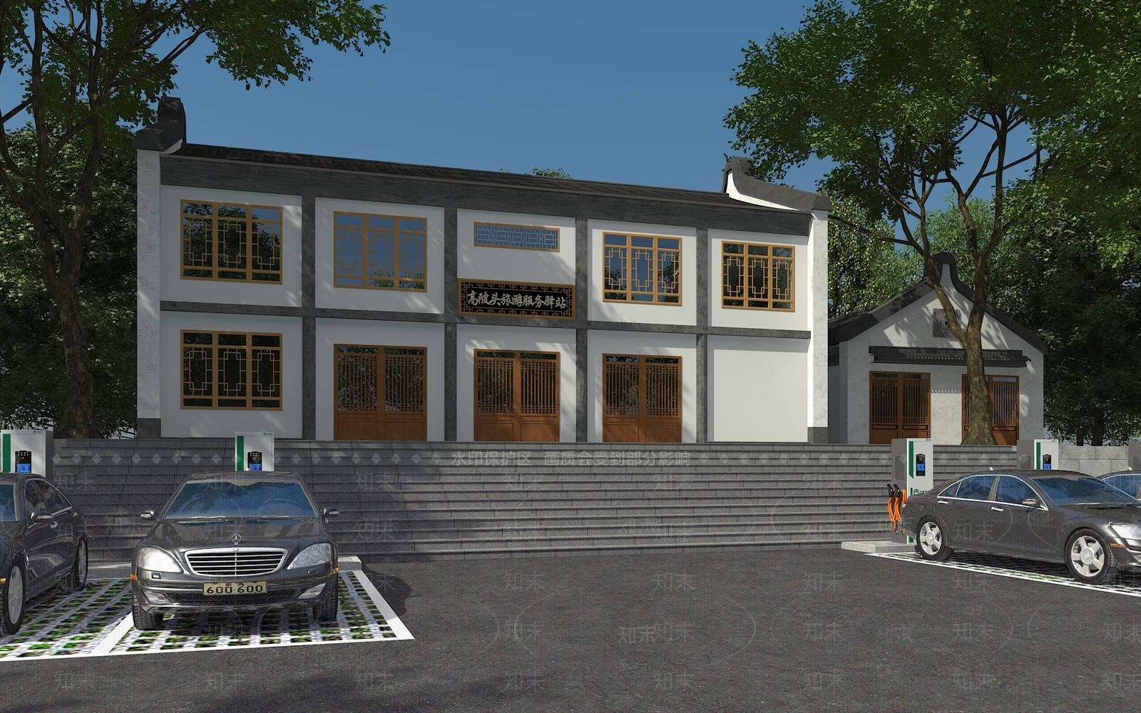 中式驿站3D模型下载【ID:1180543873】