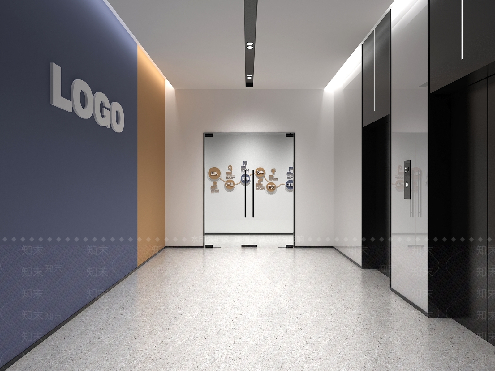 现代电梯间3D模型下载【ID:1180564812】