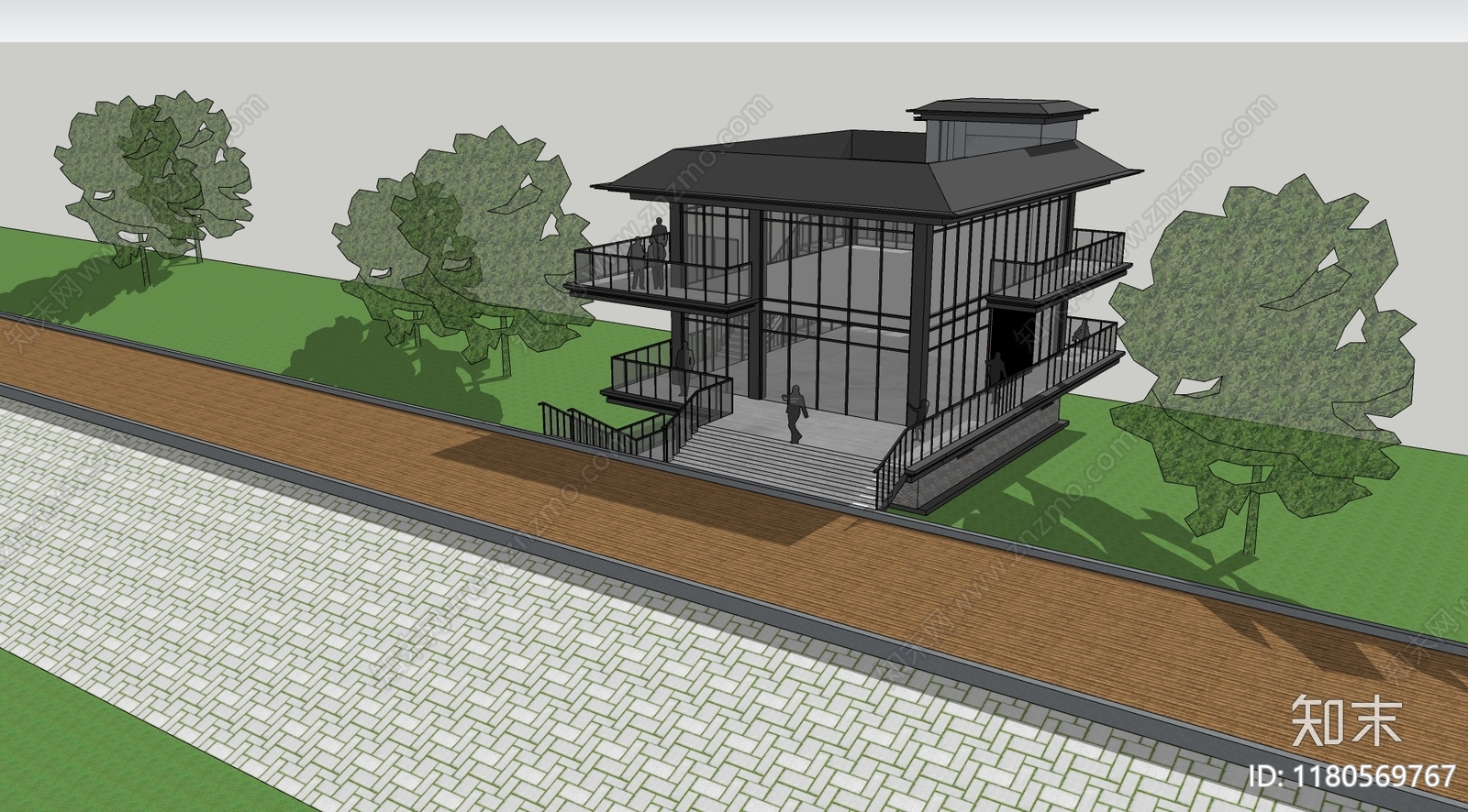 现代小公建SU模型下载【ID:1180569767】