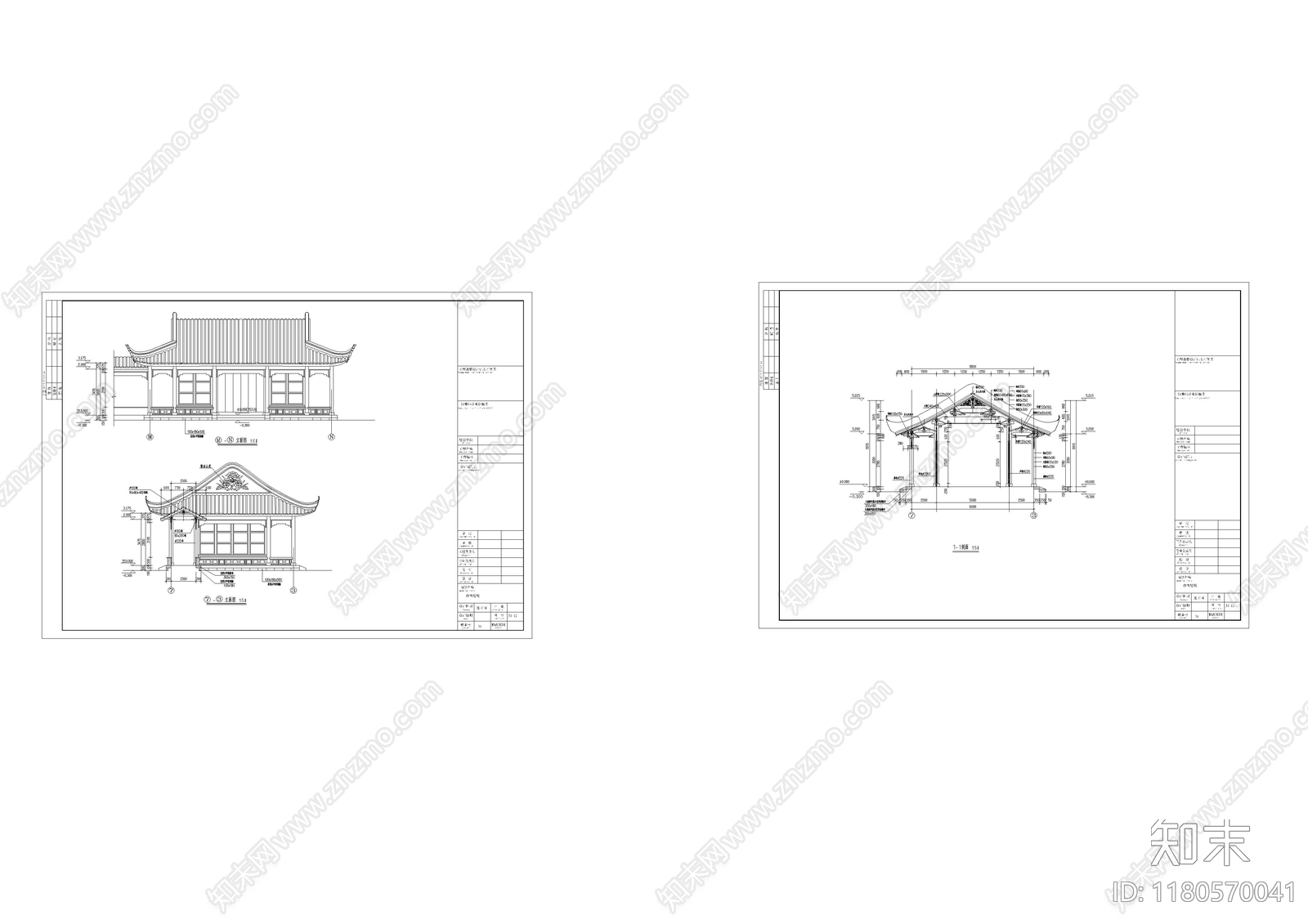 中式新中式古建施工图下载【ID:1180570041】