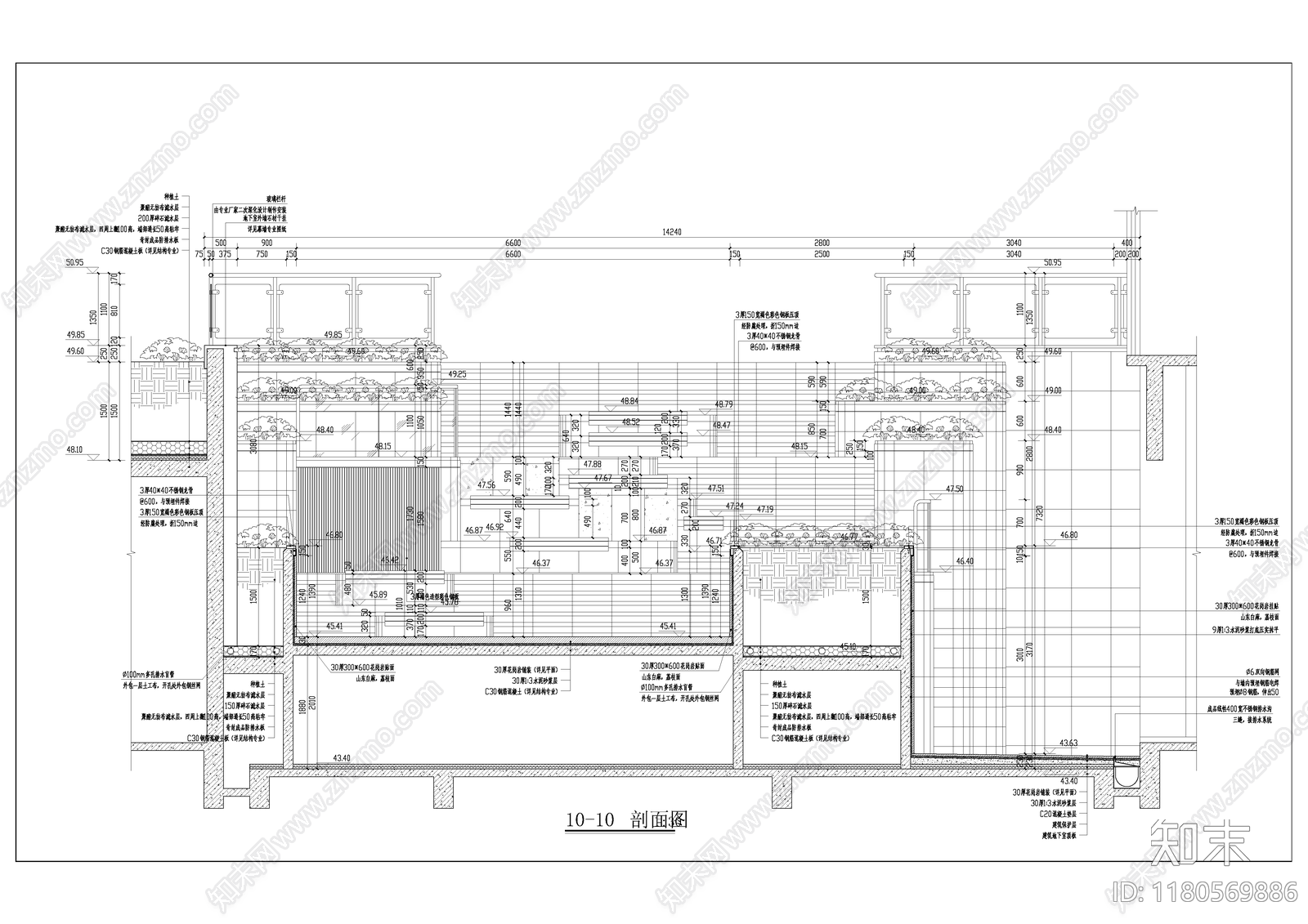 景观节点cad施工图下载【ID:1180569886】