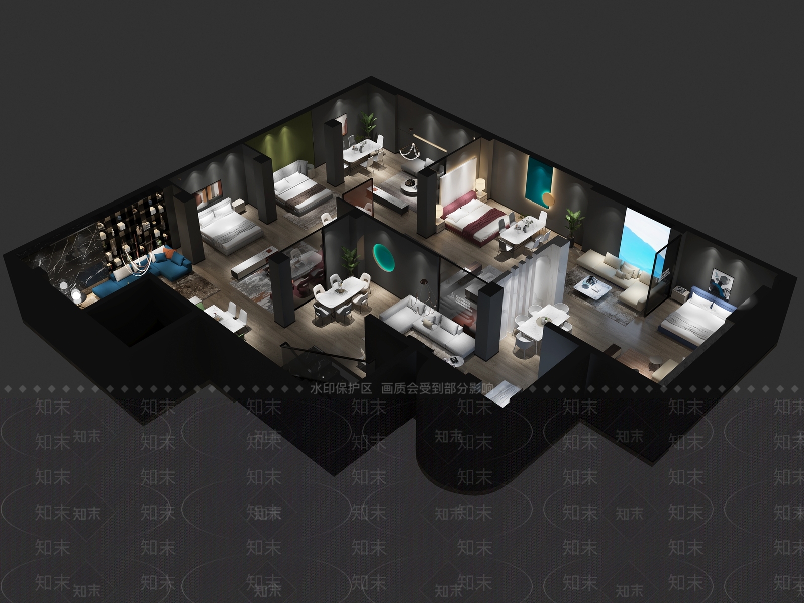 现代家居专卖店3D模型下载【ID:1180573982】