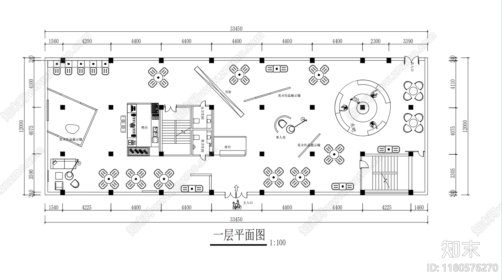 现代简约其他休闲娱乐空间cad施工图下载【ID:1180576270】