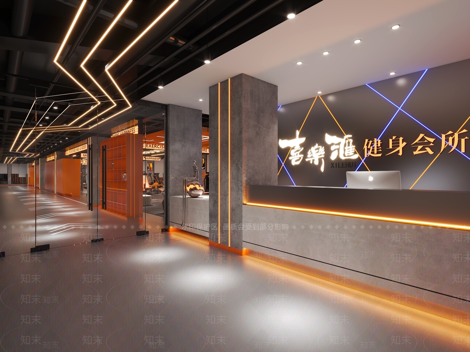 现代工业健身房3D模型下载【ID:1183513824】