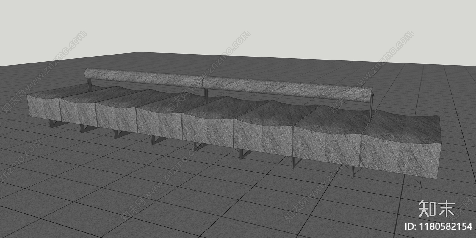 现代侘寂景观座椅SU模型下载【ID:1180582154】