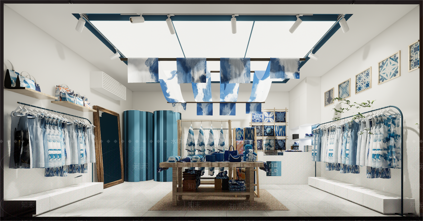 现代原木服装店SU模型下载【ID:1182734520】