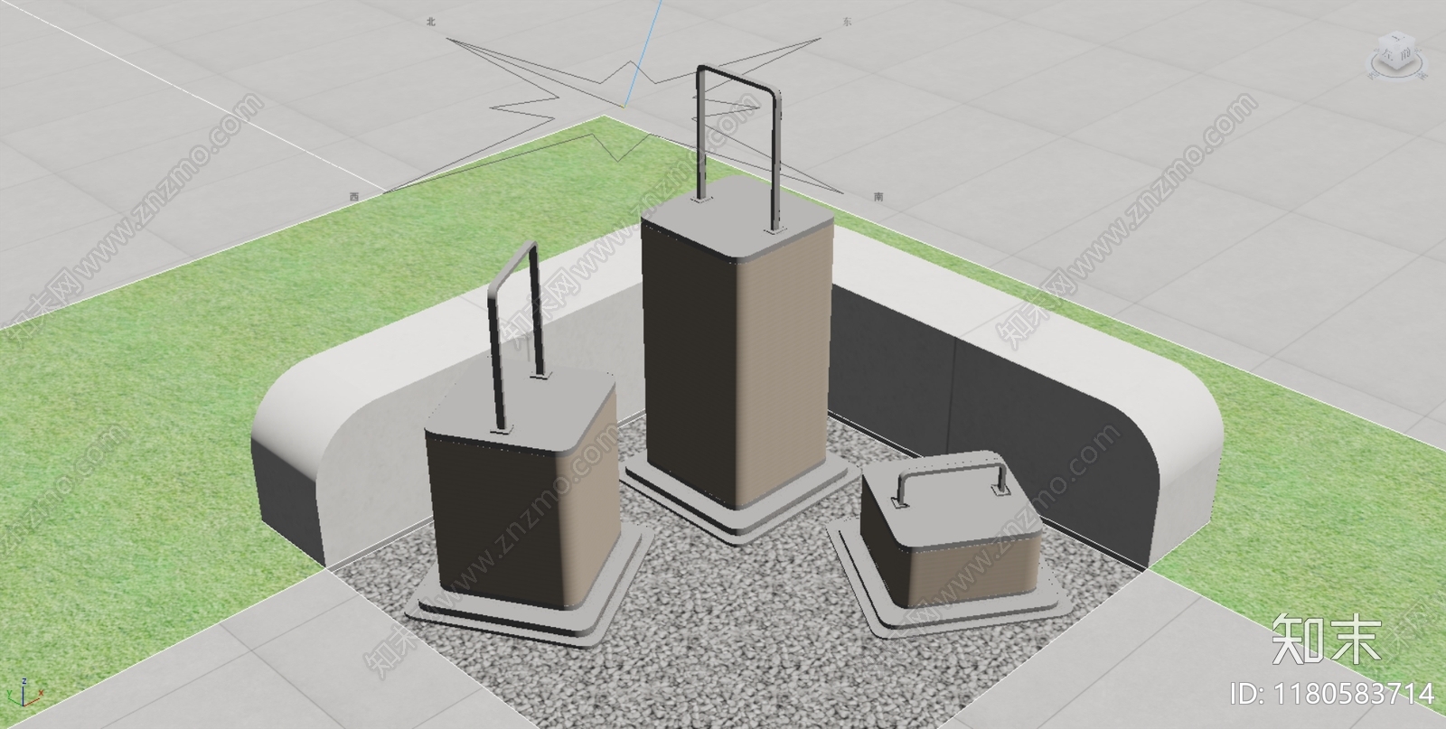 现代庭院灯3D模型下载【ID:1180583714】