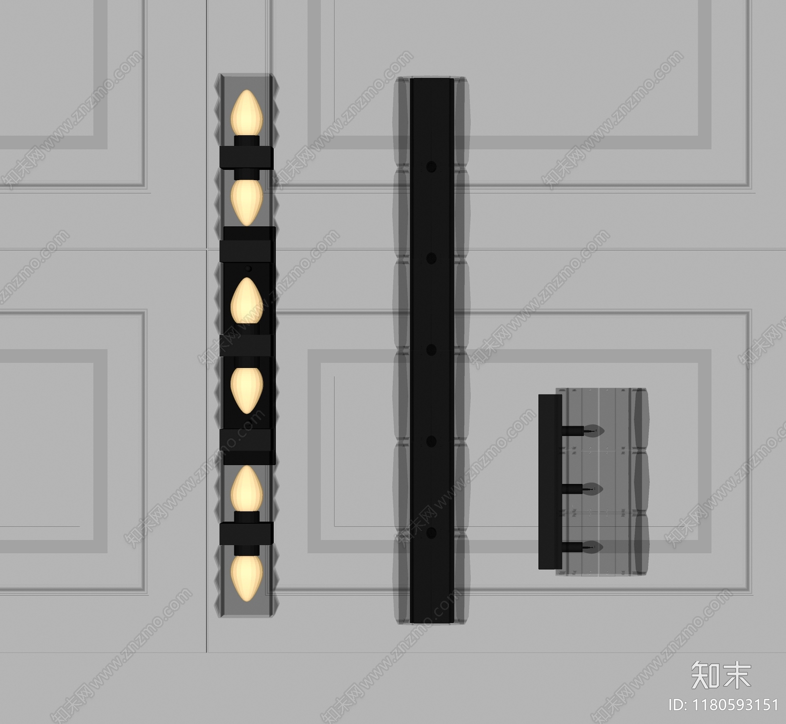 现代壁灯SU模型下载【ID:1180593151】