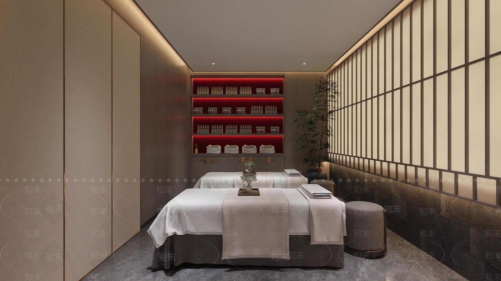 新中式足浴店3D模型下载【ID:1180602739】