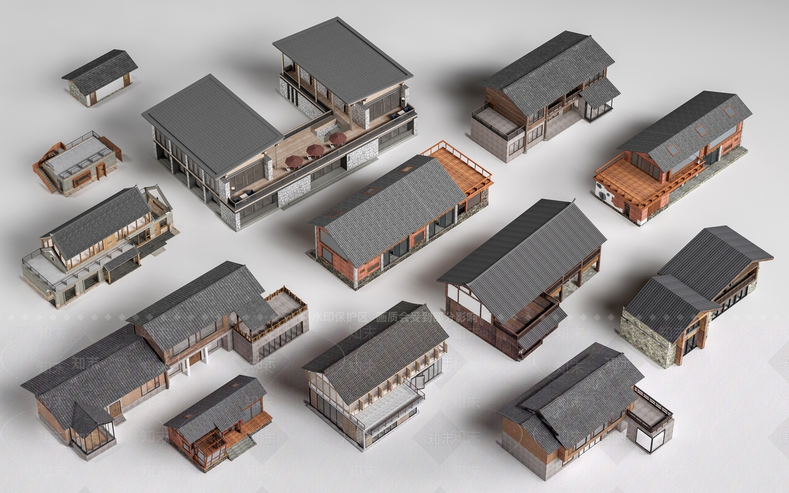 现代艺术风格建筑3D模型下载【ID:1180603311】