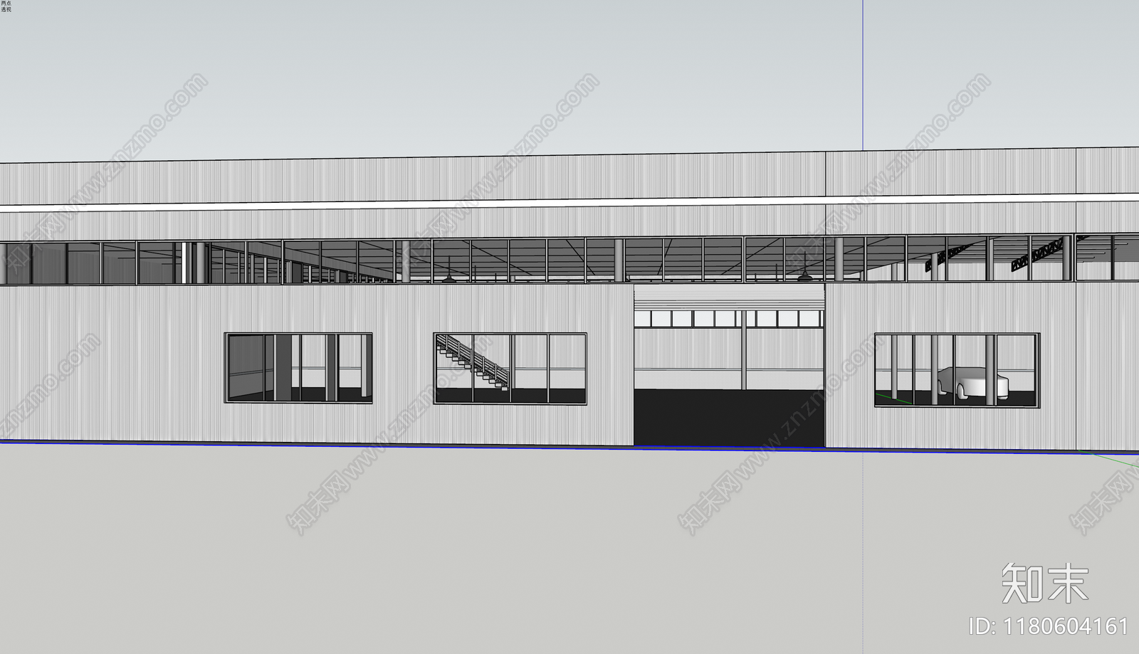 工业汽车4S店SU模型下载【ID:1180604161】