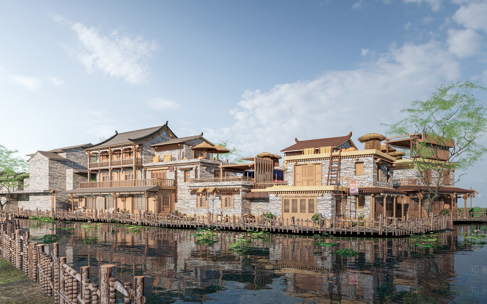 现代艺术风格建筑3D模型下载【ID:1180604122】