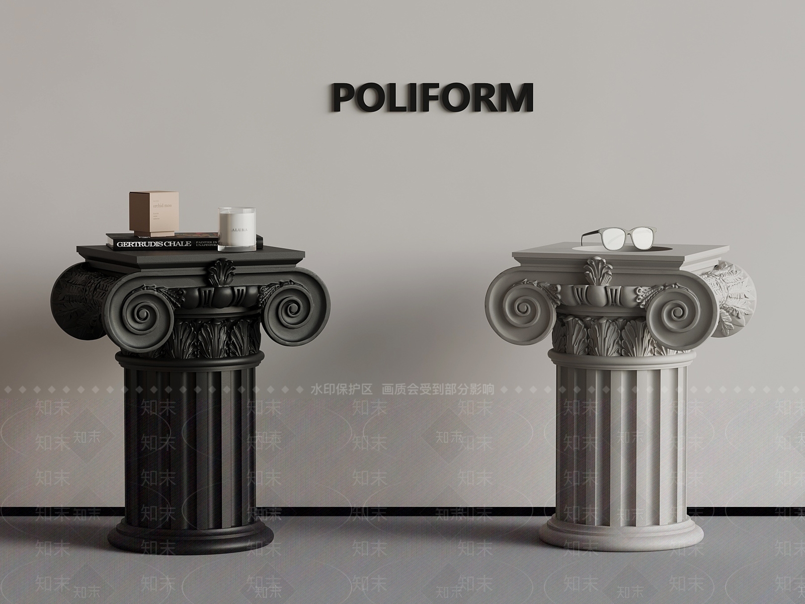 法式柱子3D模型下载【ID:1180666976】