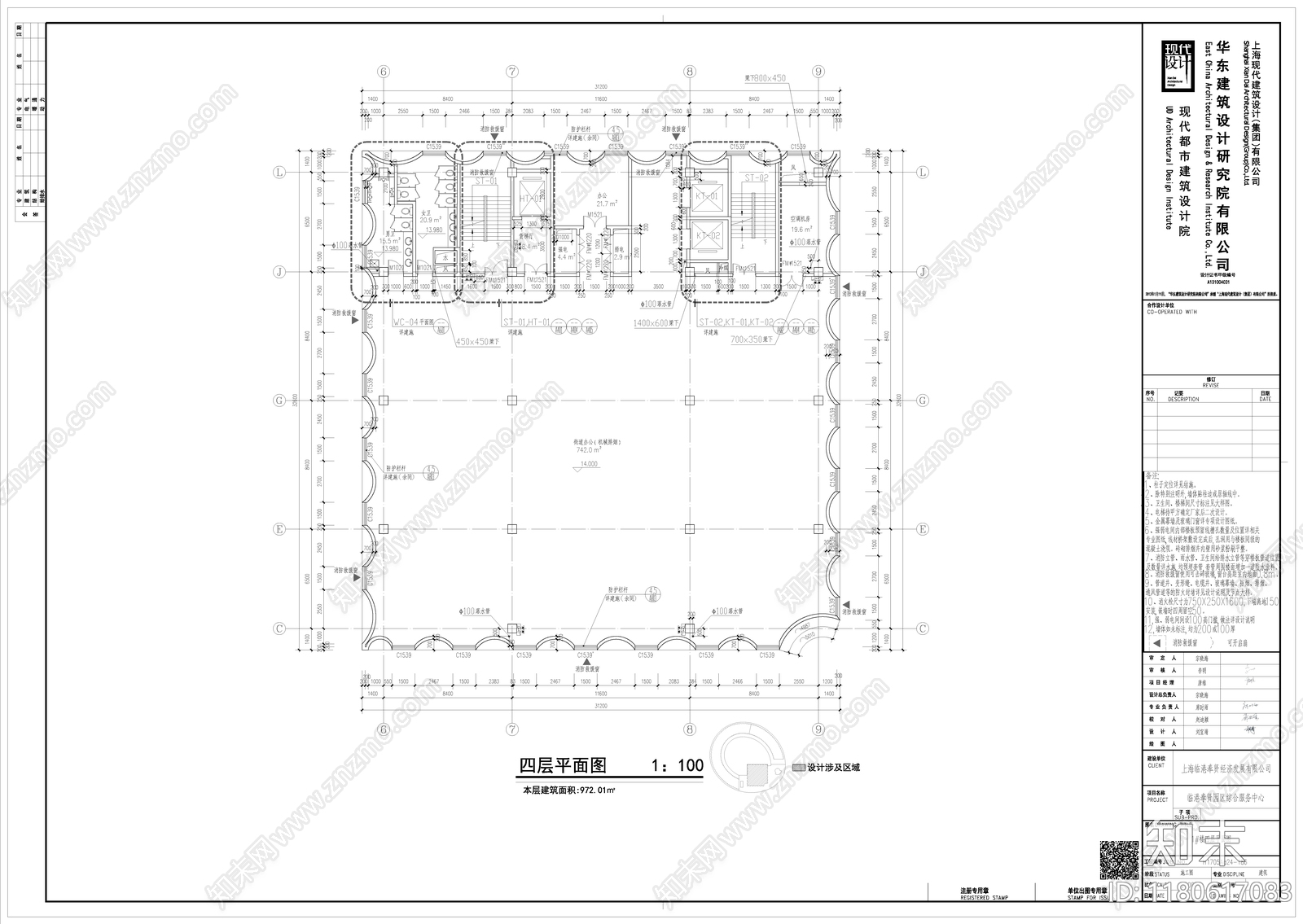 现代产业园建筑cad施工图下载【ID:1180617083】