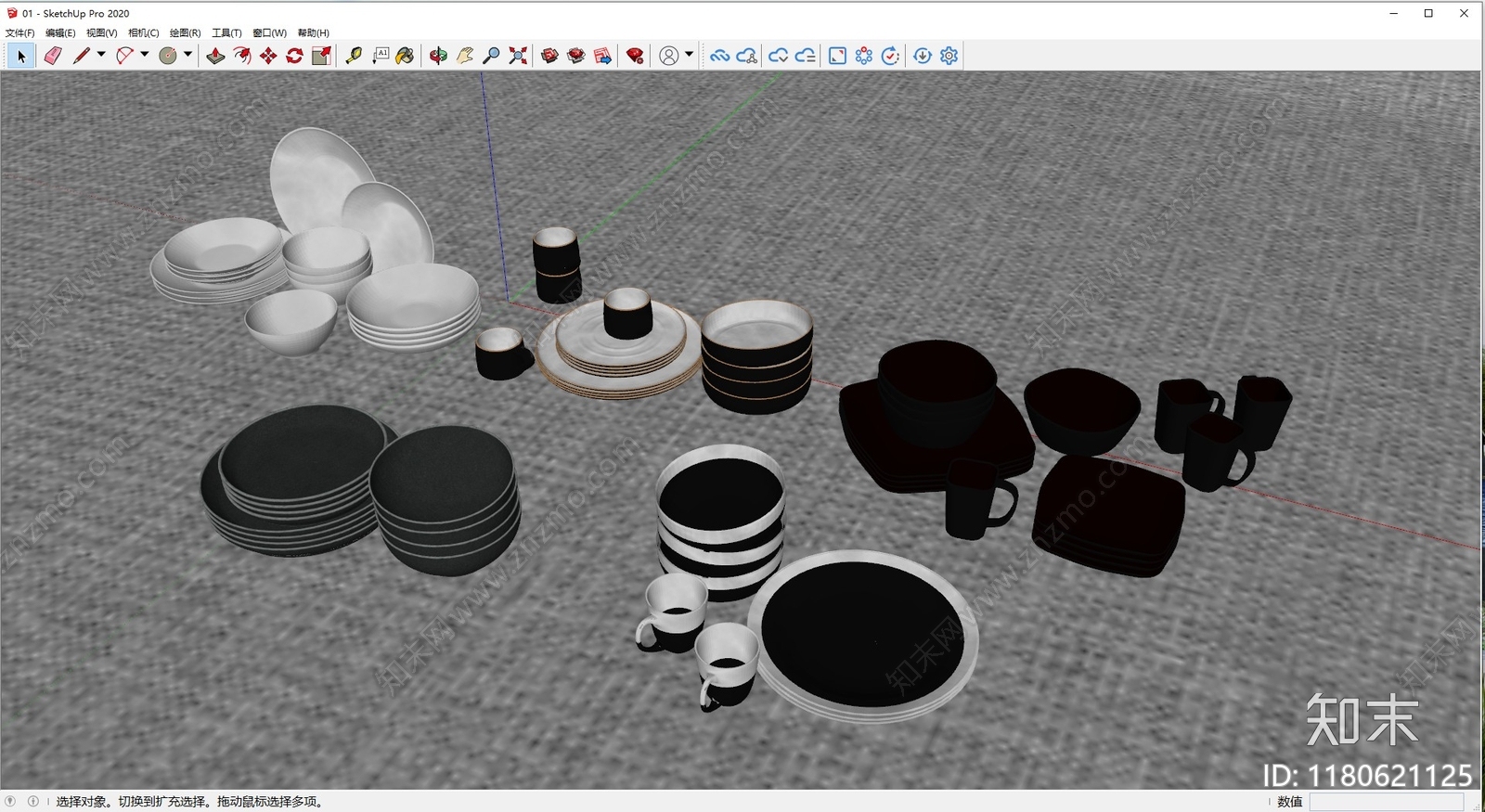 餐具SU模型下载【ID:1180621125】