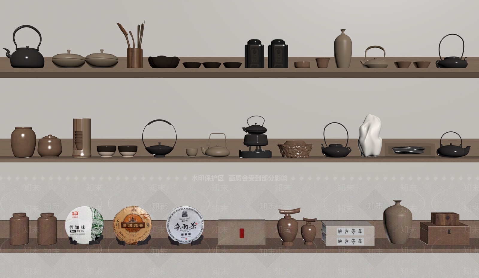 茶具SU模型下载【ID:1180622136】