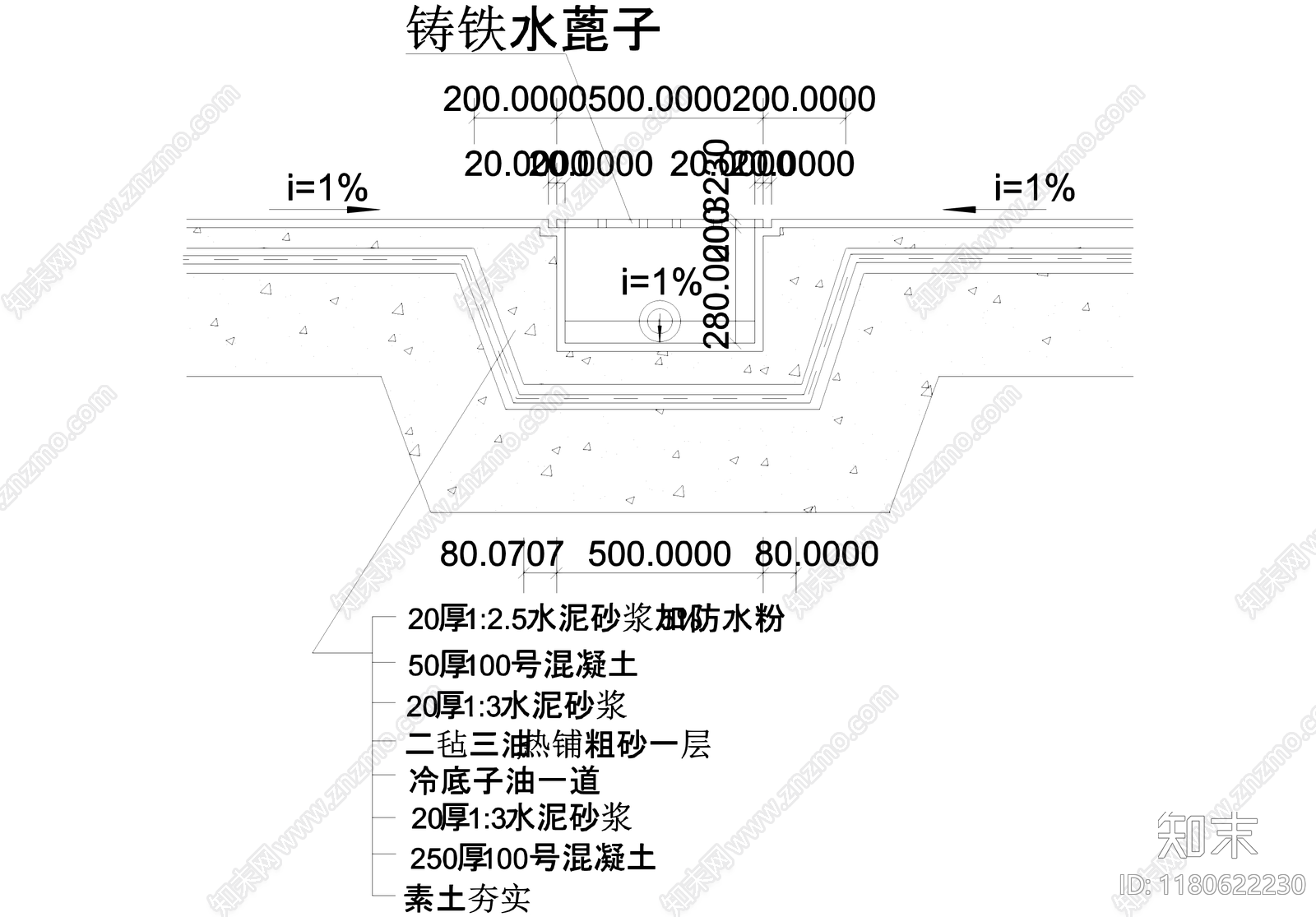 给排水节点详图cad施工图下载【ID:1180622230】