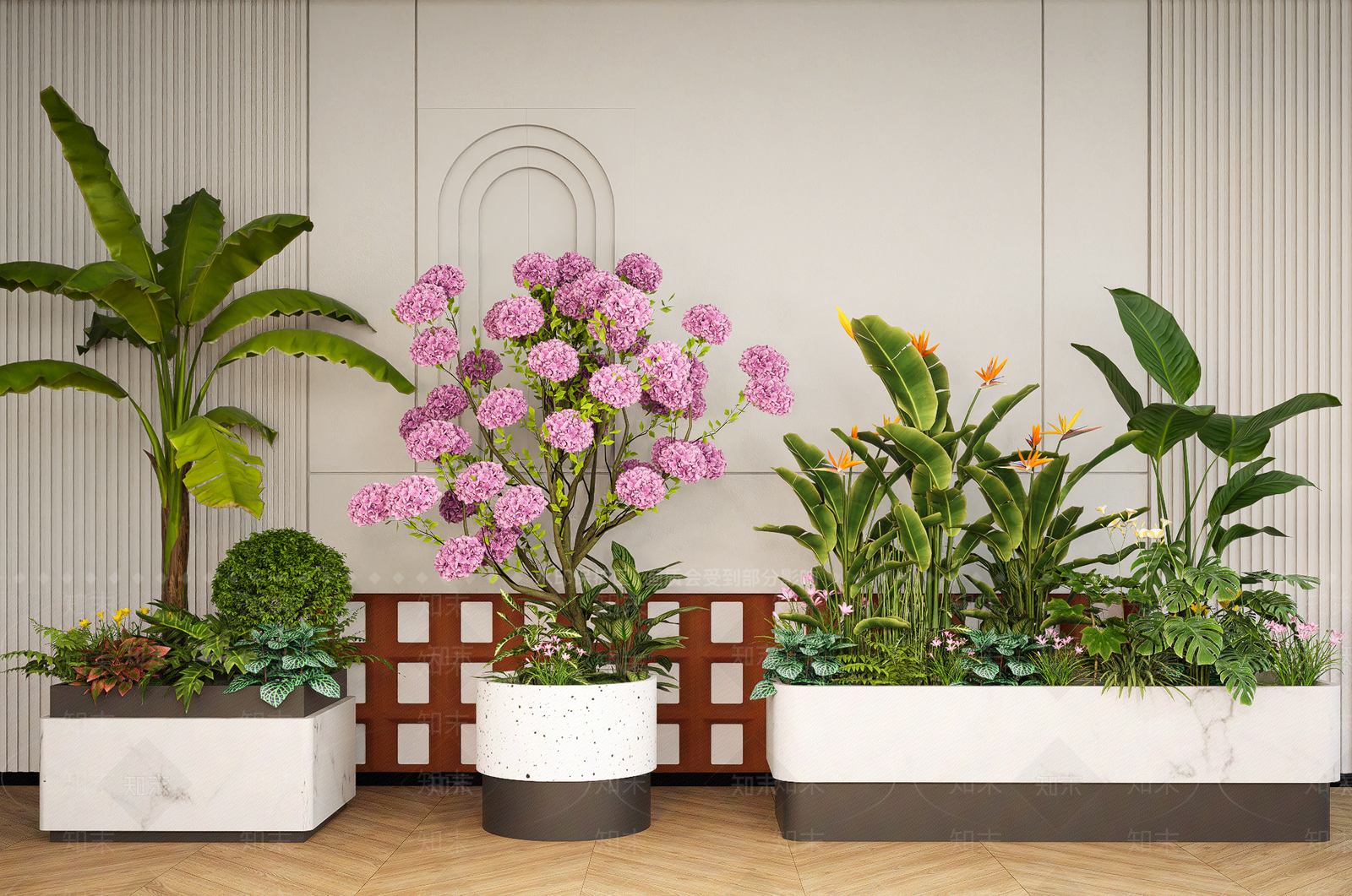 植物组合SU模型下载【ID:1180625742】