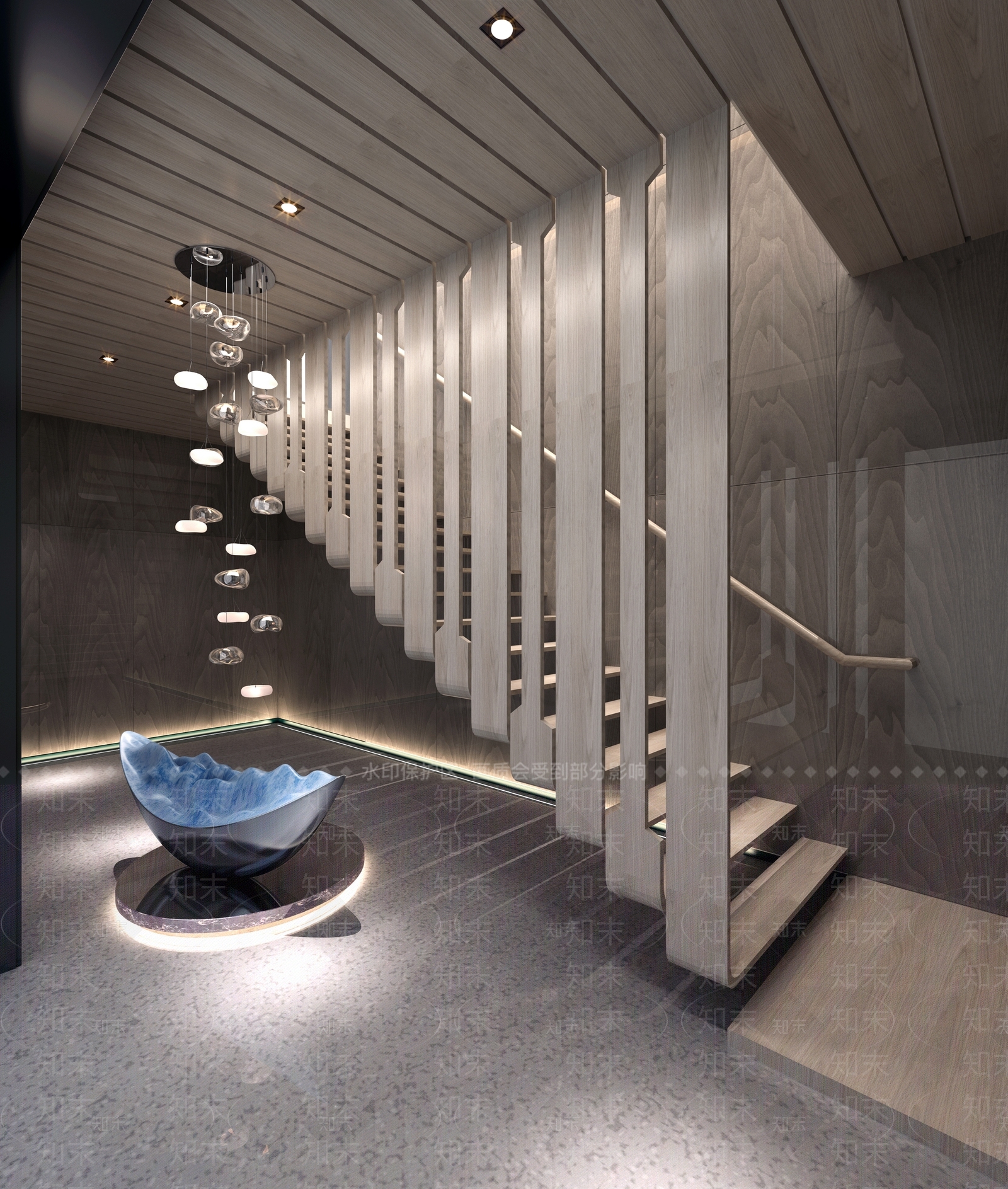 现代轻奢楼梯间SU模型下载【ID:1180628285】