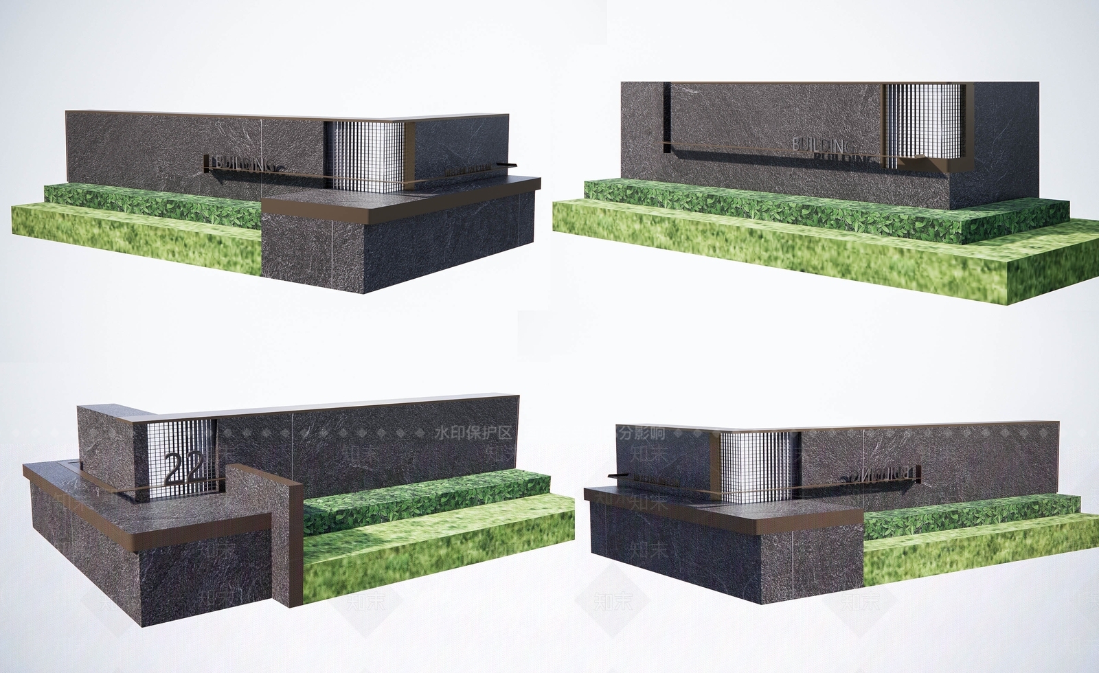 现代景墙3D模型下载【ID:1180630440】