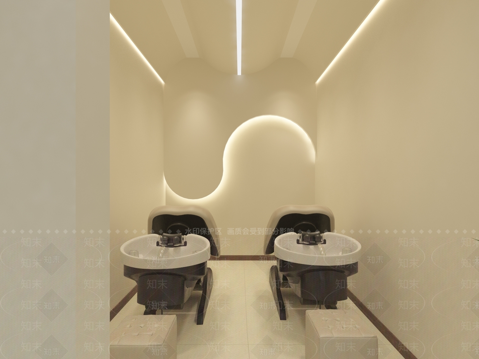现代美发店3D模型下载【ID:1180635675】