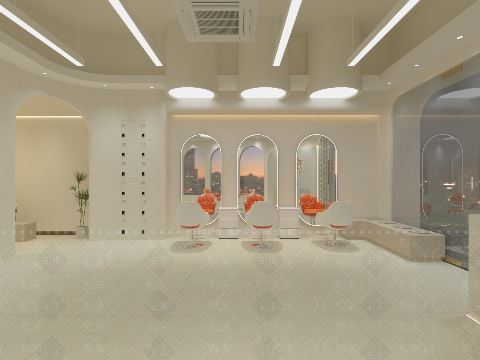 现代美发店3D模型下载【ID:1180635675】