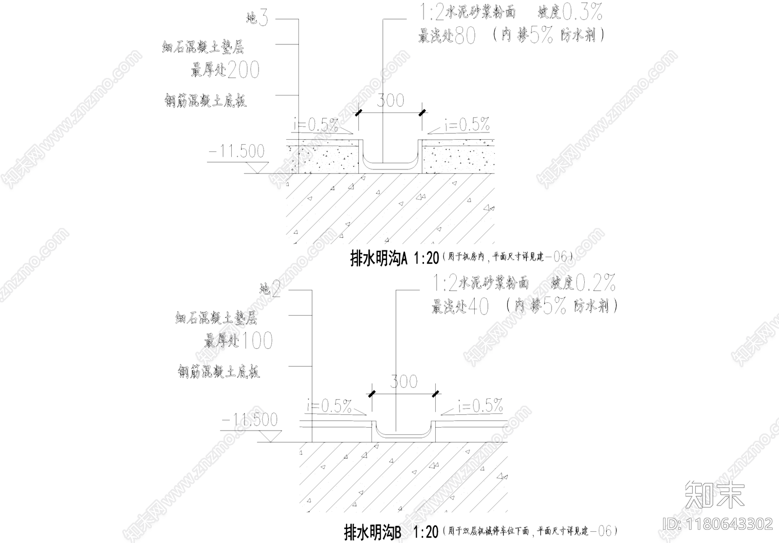 给排水节点详图cad施工图下载【ID:1180643302】