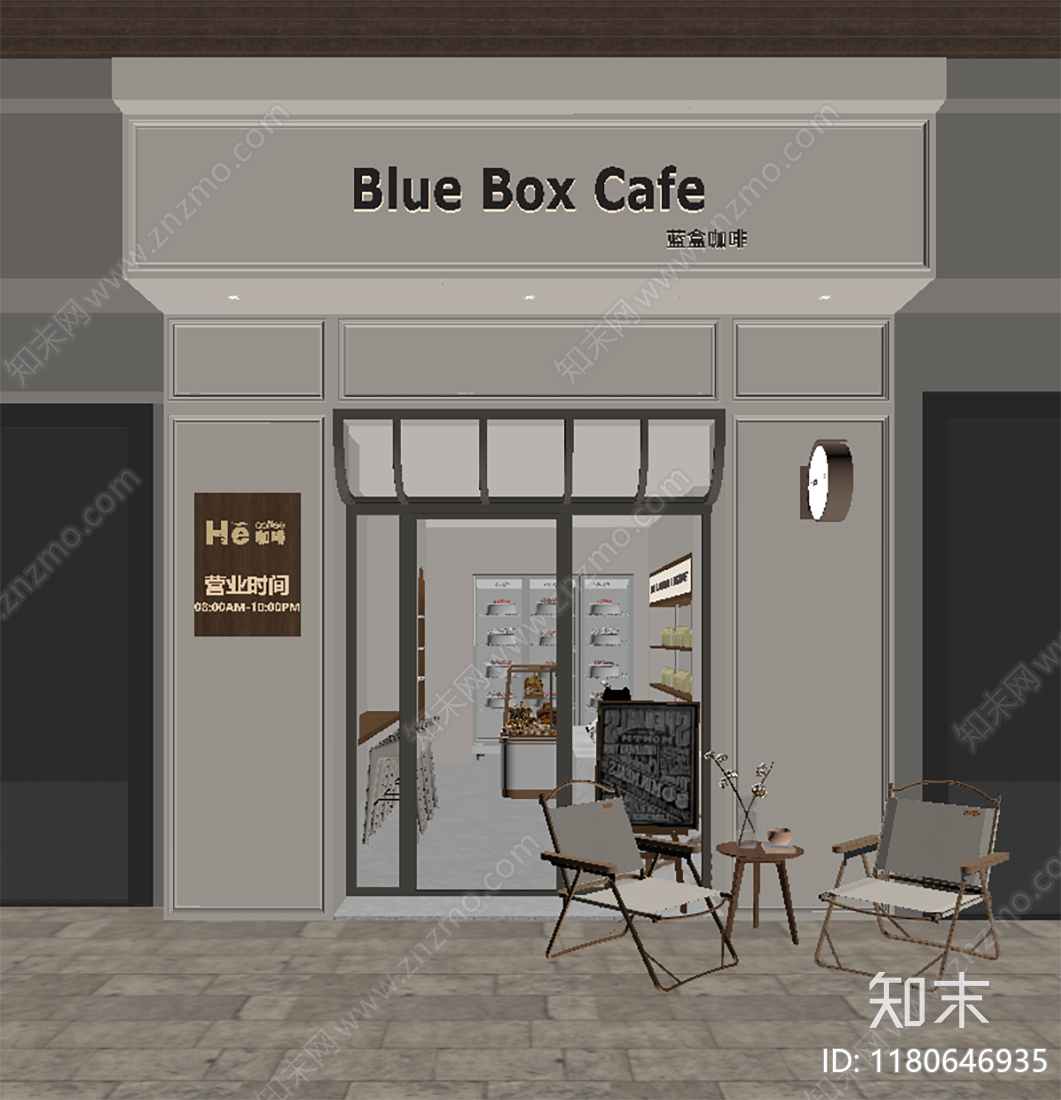 现代甜品面包店3D模型下载【ID:1180646935】