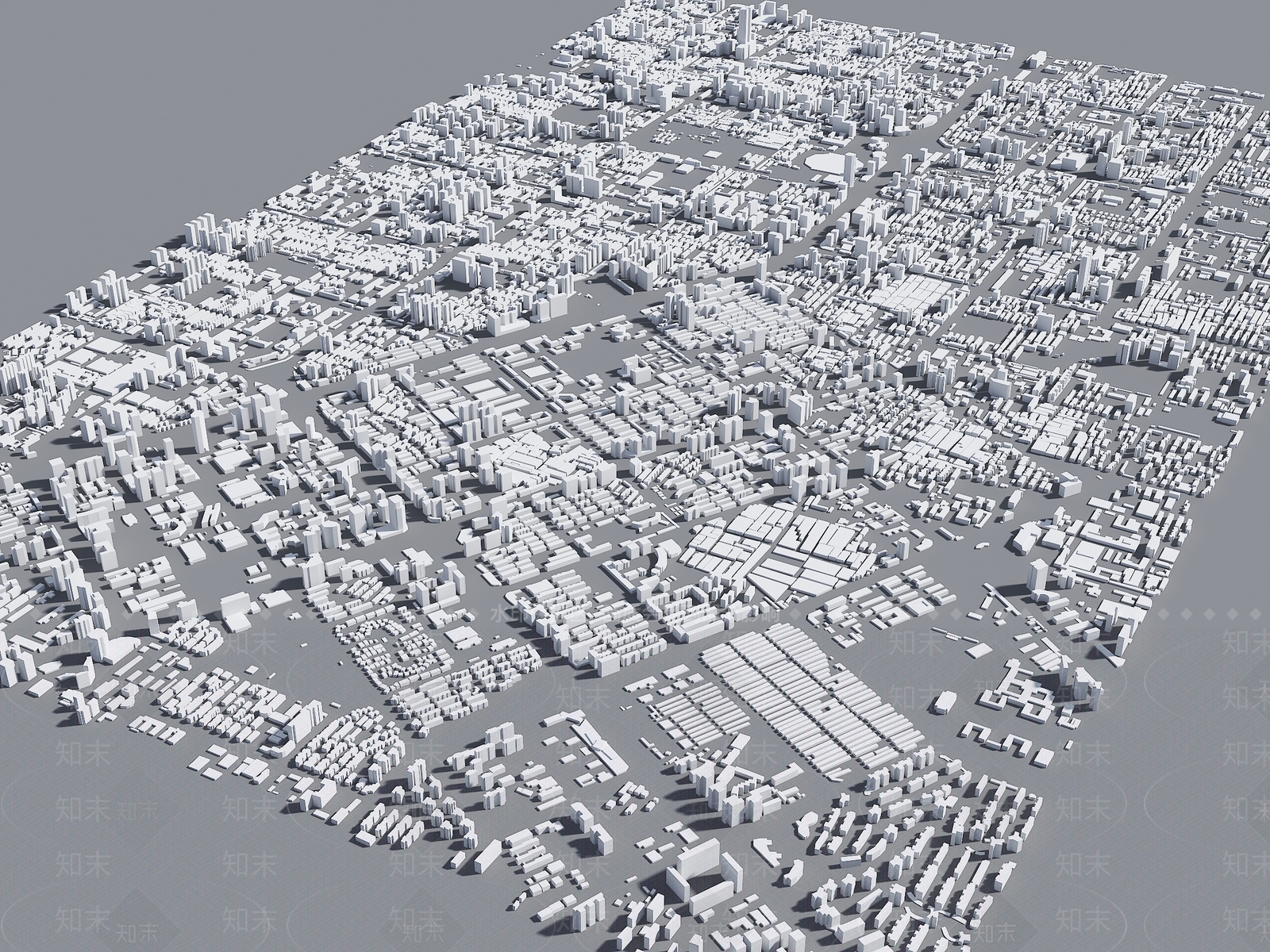 现代鸟瞰规划3D模型下载【ID:1180666797】
