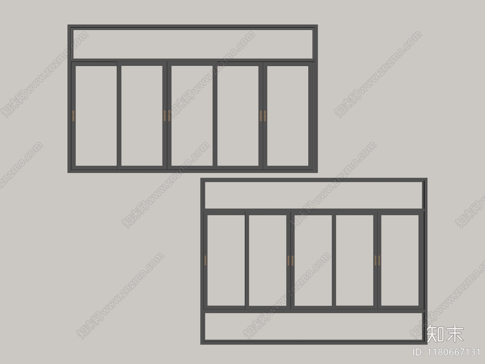现代推拉窗SU模型下载【ID:1180667131】
