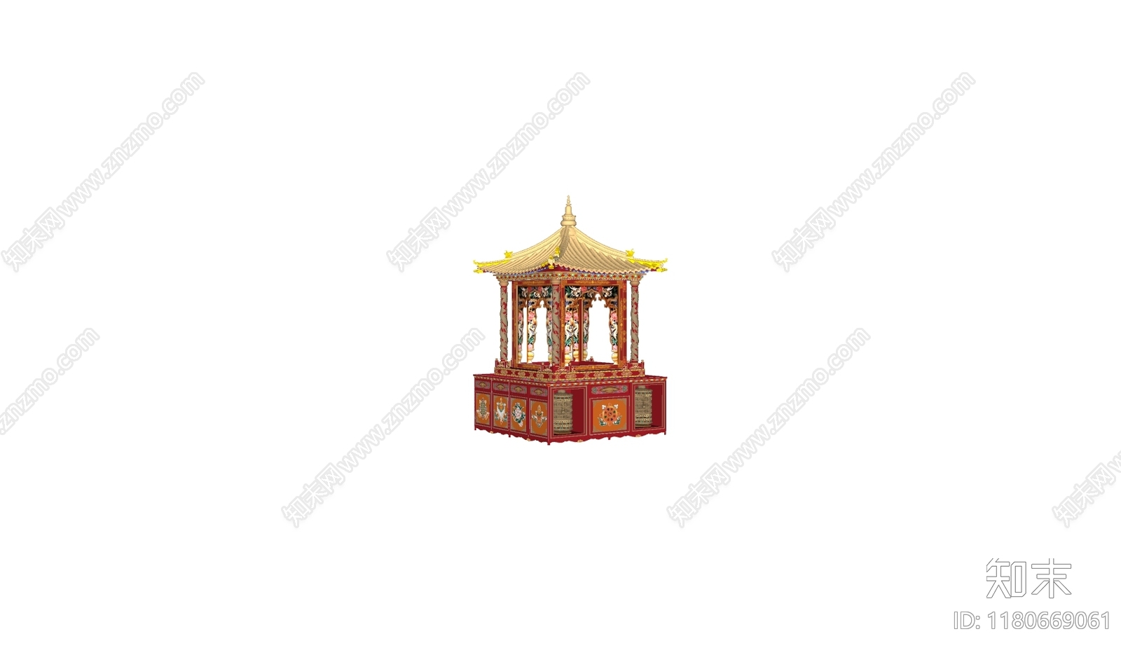 中式寺庙建筑SU模型下载【ID:1180669061】