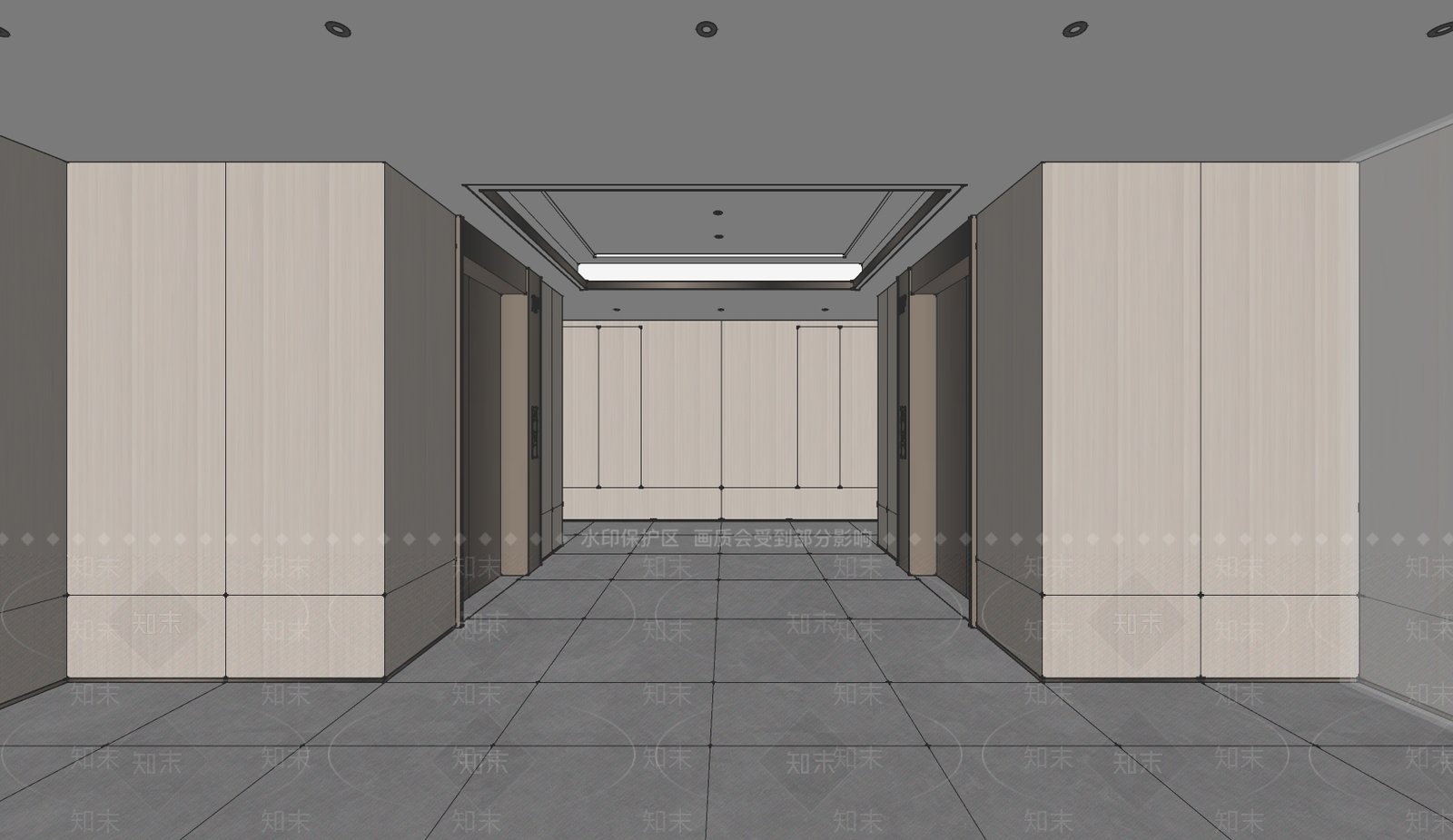 现代极简其他公共空间SU模型下载【ID:1180672324】