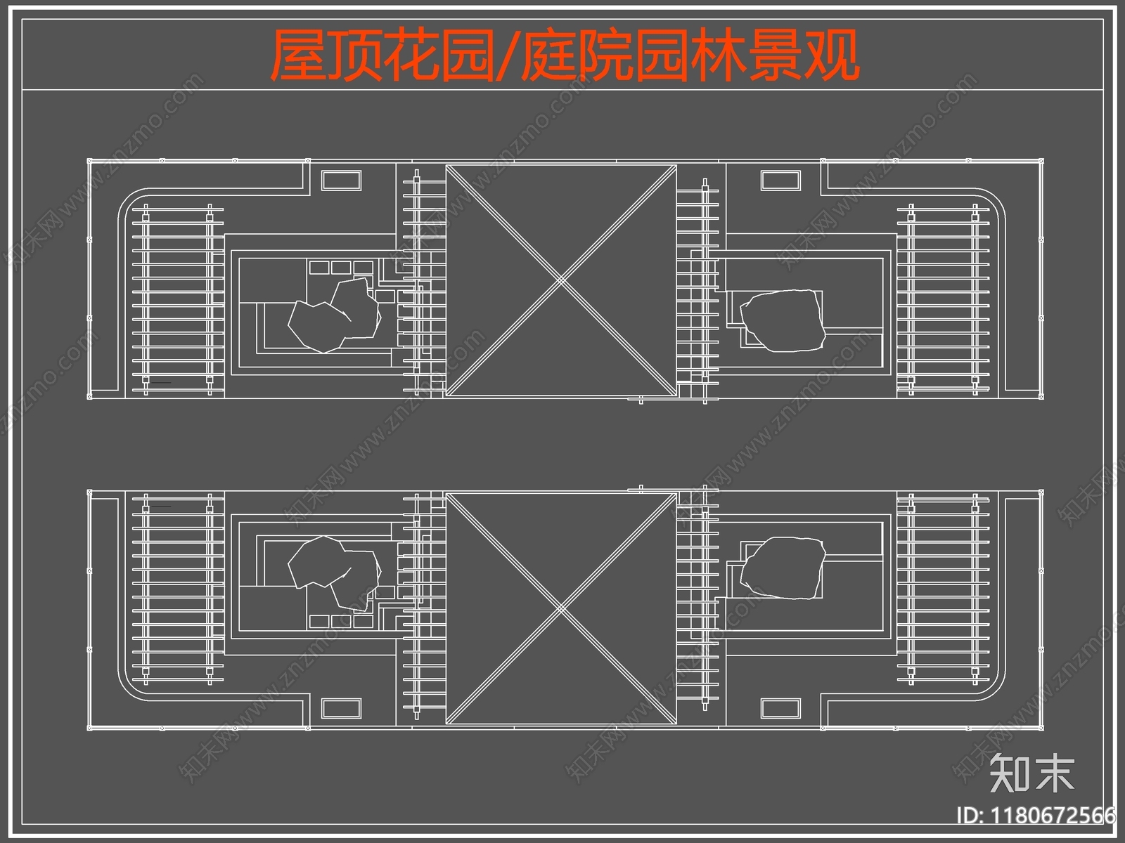 现代屋顶花园cad施工图下载【ID:1180672566】