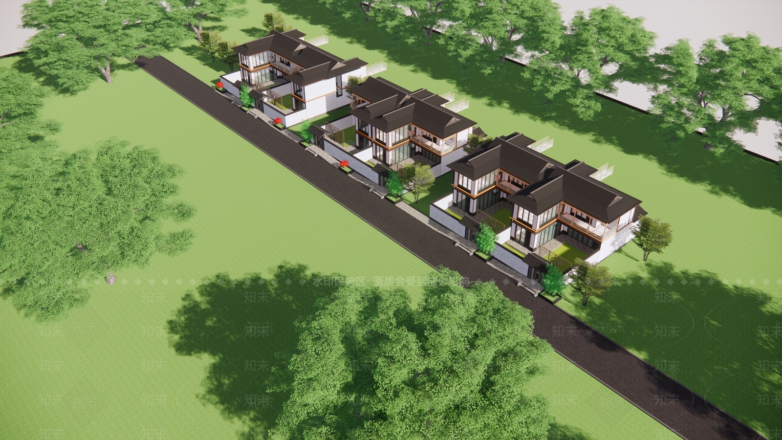 别墅SU模型下载【ID:1180675644】