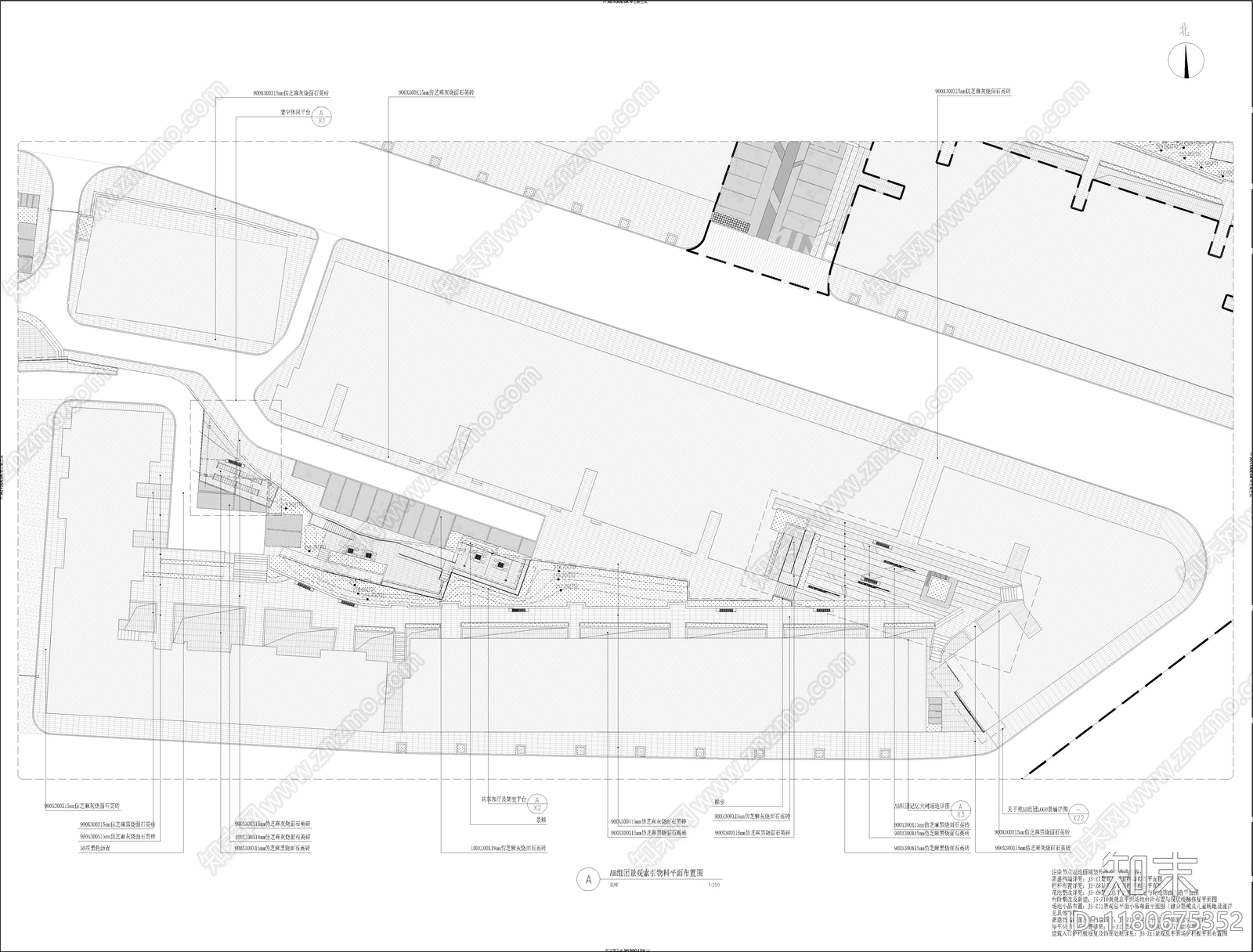 现代公园景观cad施工图下载【ID:1180675352】