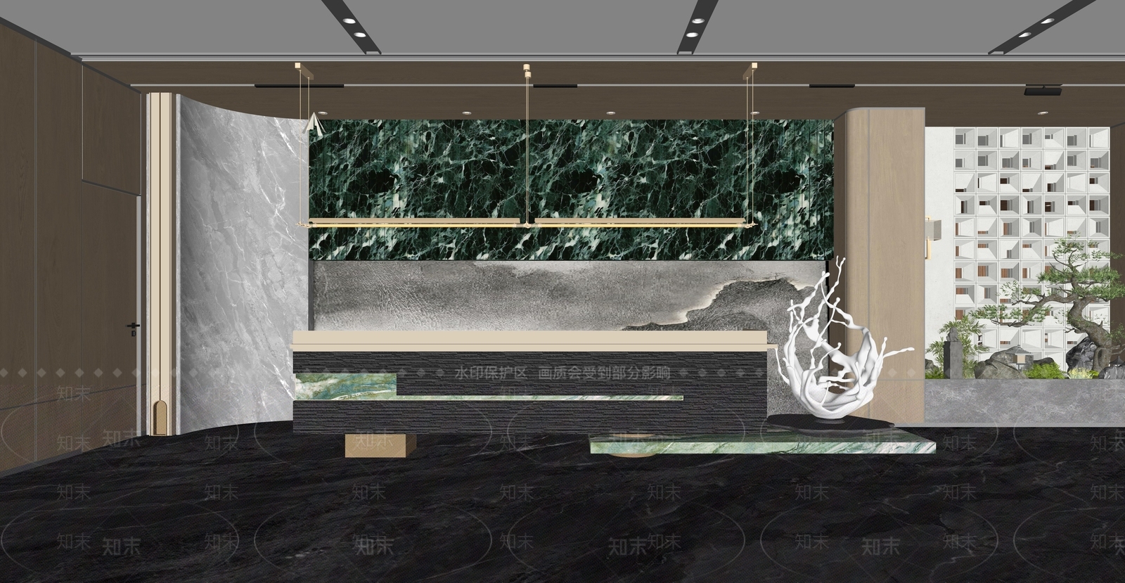现代其他办公区域SU模型下载【ID:1180675780】