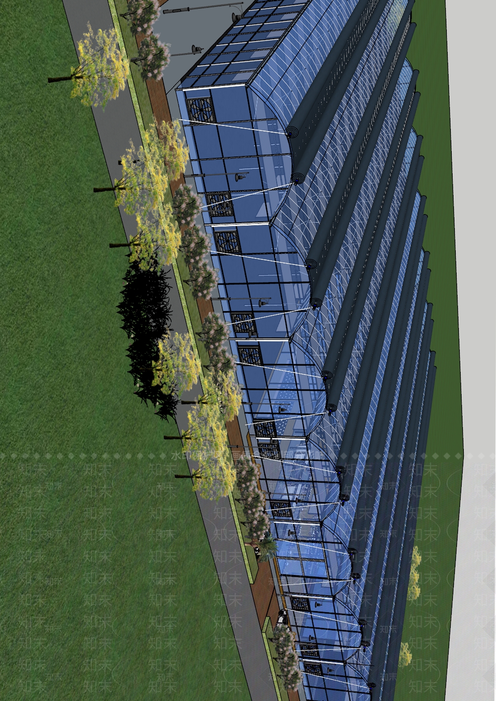 工业现代厂房SU模型下载【ID:1180676039】