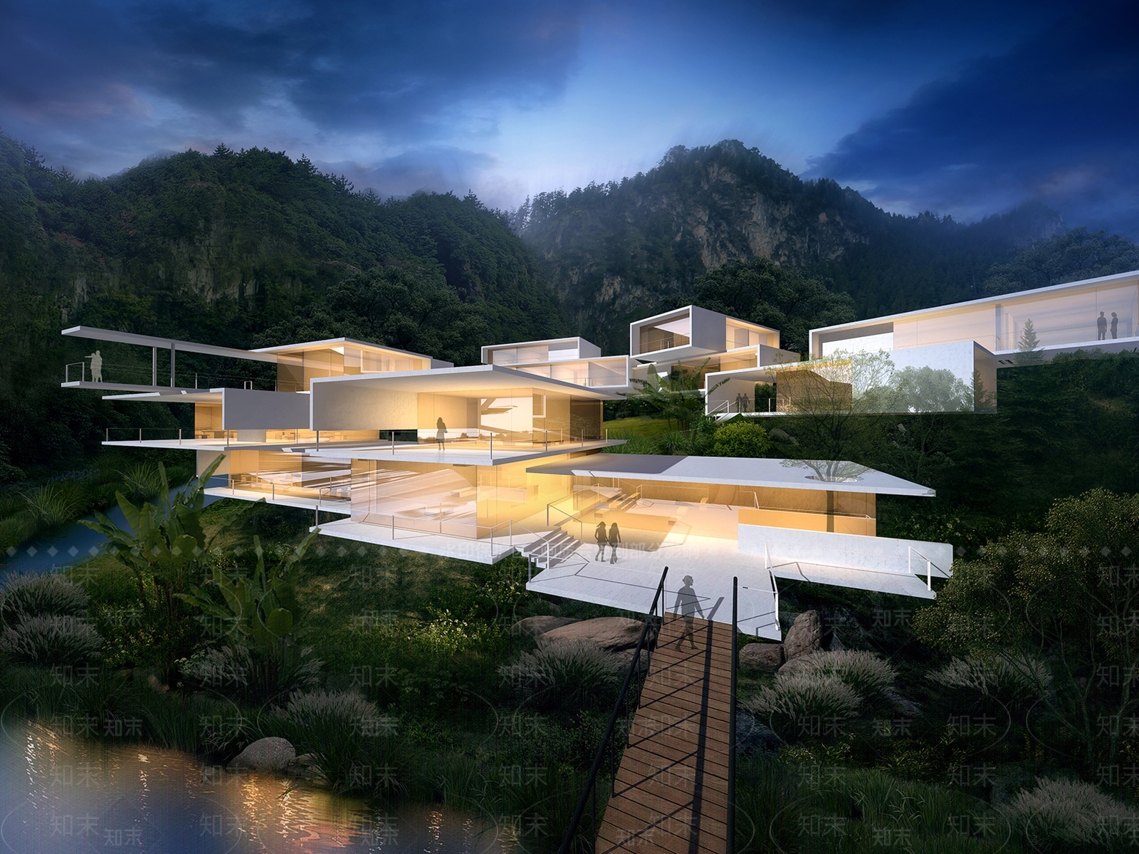 现代别墅SU模型下载【ID:1180679058】