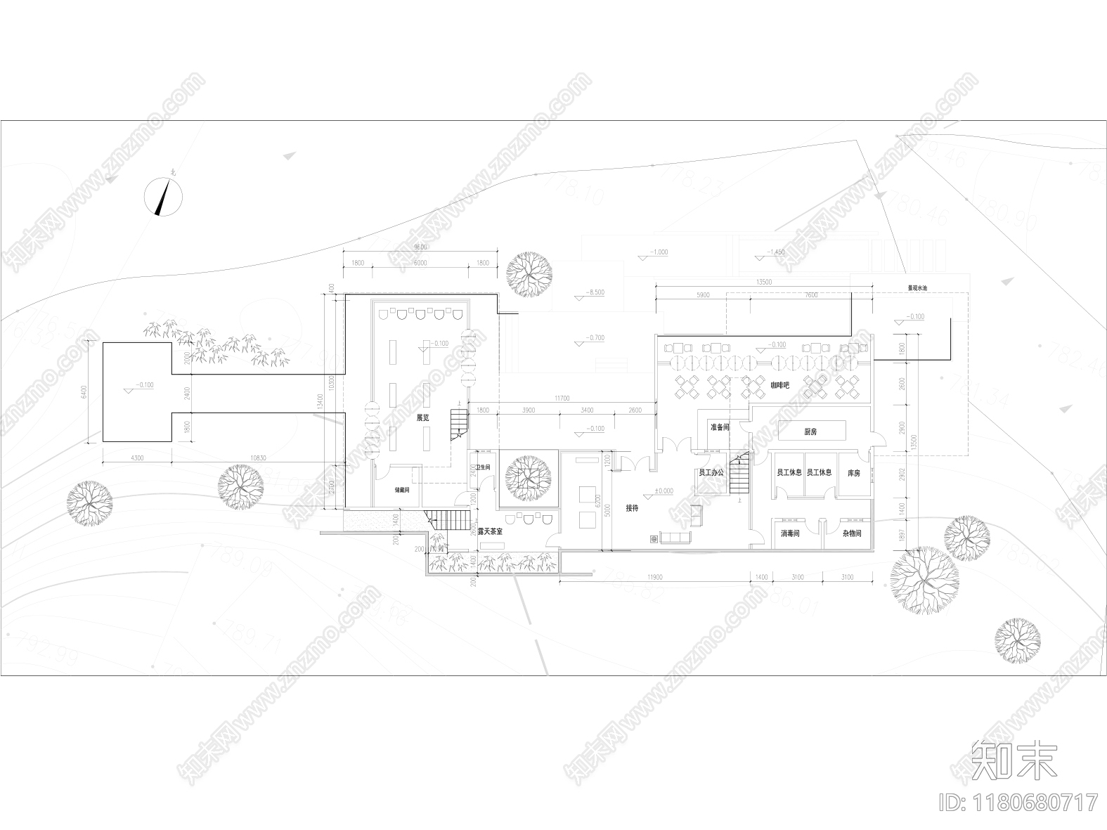 现代其他居住建筑cad施工图下载【ID:1180680717】