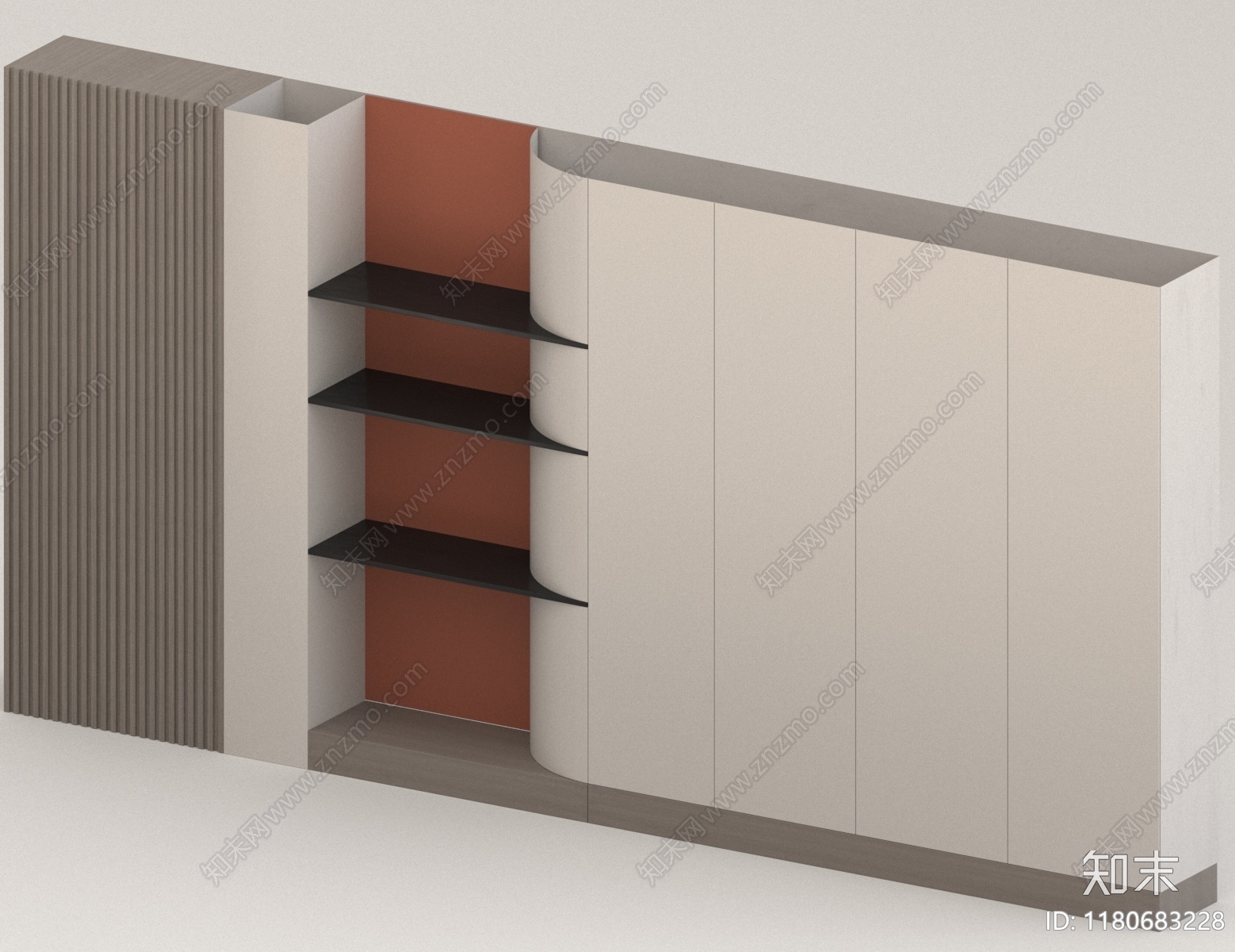 现代衣柜3D模型下载【ID:1180683228】