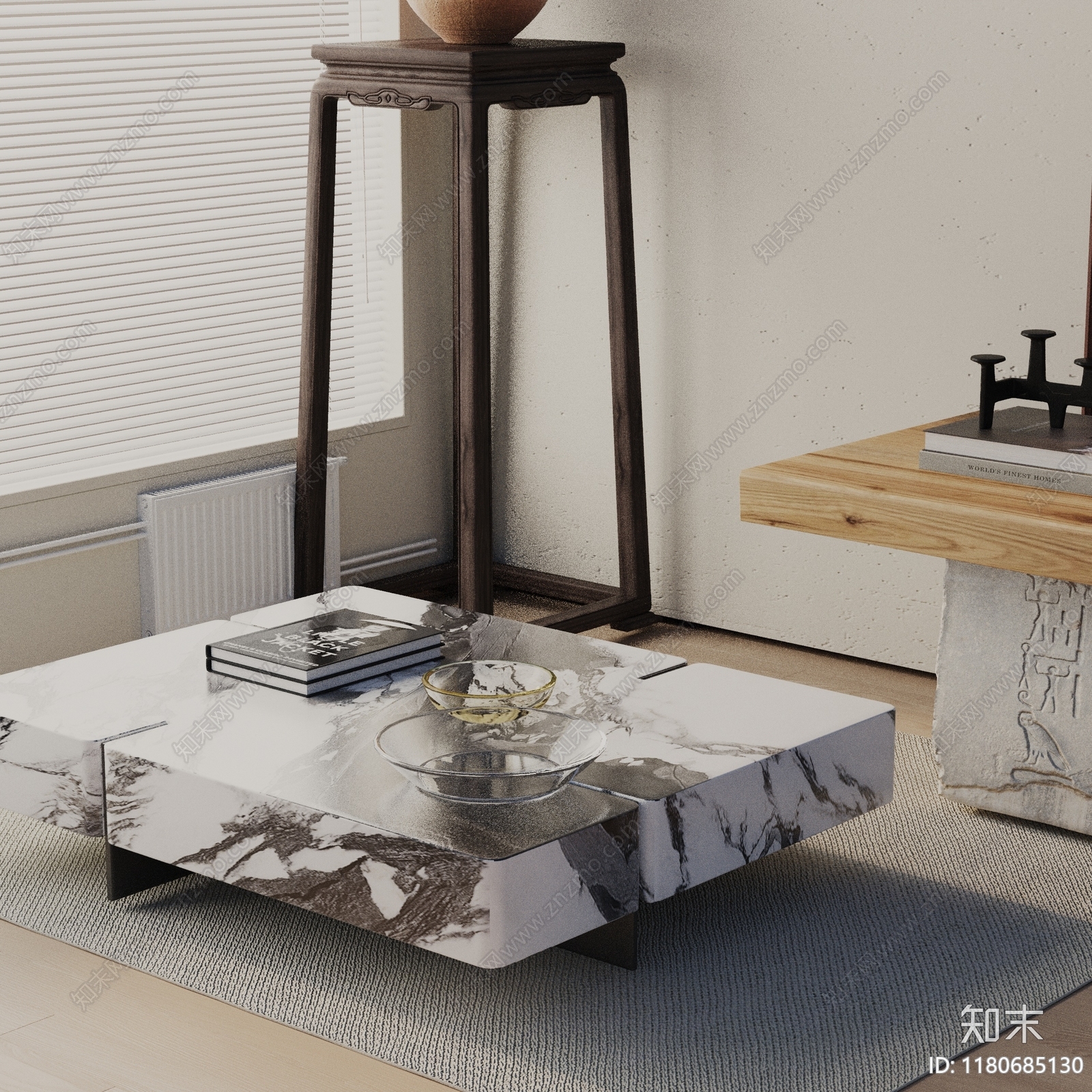 现代茶几3D模型下载【ID:1180685130】